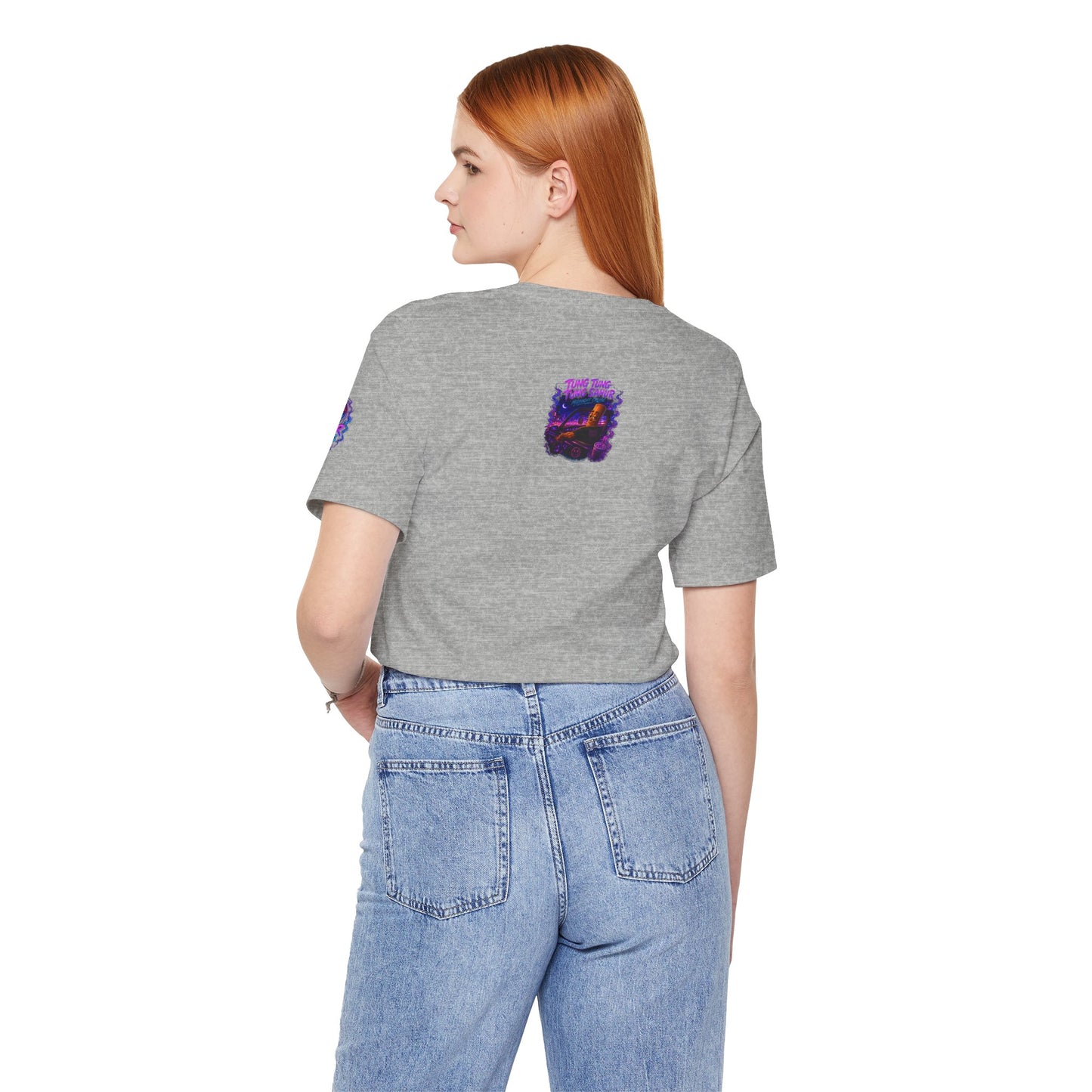 Tung Tung Tung Sahur Who Ride Like Us T-Shirt — Night Cruise Vaporwave Graphic Tee