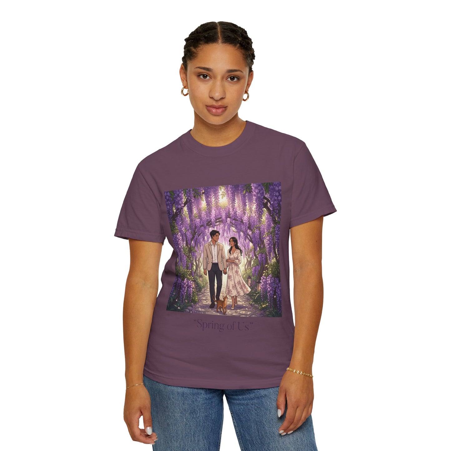 Spring of Us T-Shirt — Romantic Wisteria Couple Graphic Tee