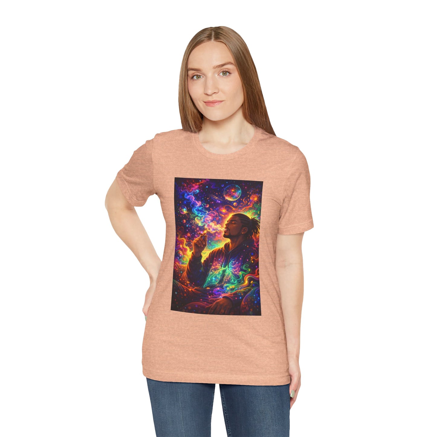 Psychedelic Session T-Shirt — Cosmic Portrait Graphic Tee