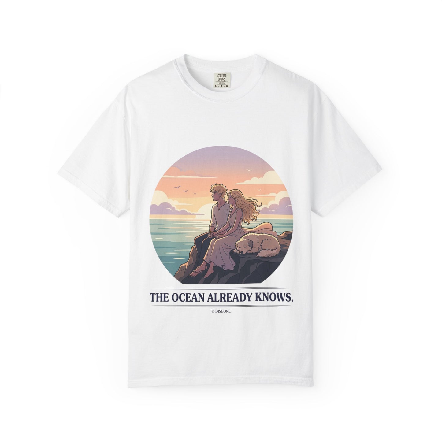 Ocean Sunset Graphic T-Shirt — "The Ocean Already Knows"