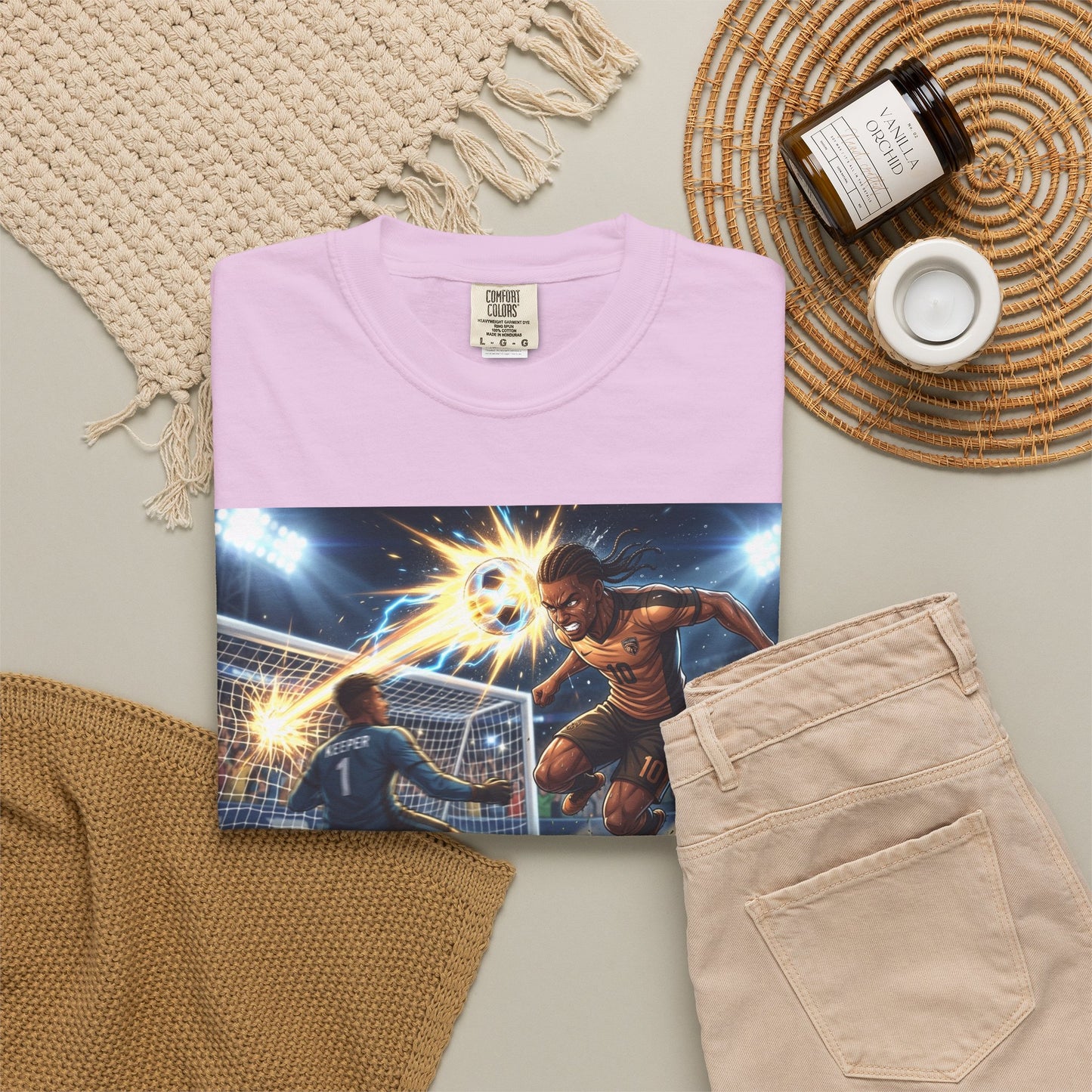 Soccer Goal Explosion T-Shirt — Action-Packed Football Graphic Tee
