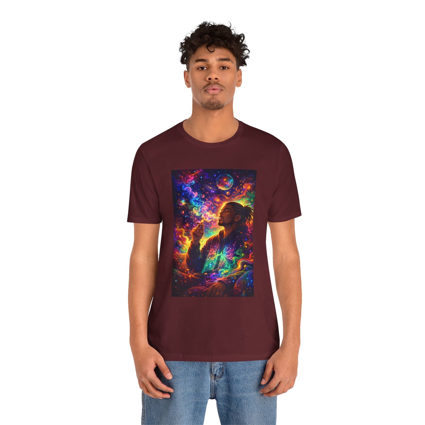 Psychedelic Session T-Shirt — Cosmic Portrait Graphic Tee