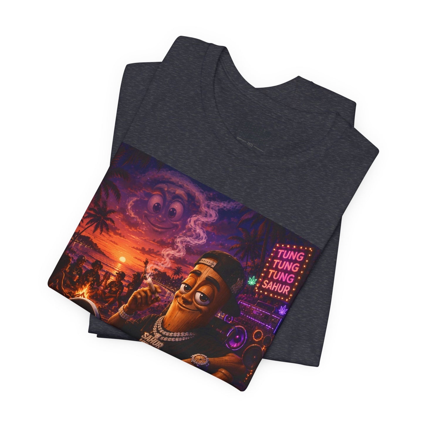 Tung Tung Tung Sahur T-Shirt — "Summertime Vibes" Retro Beach Party Graphic Tee