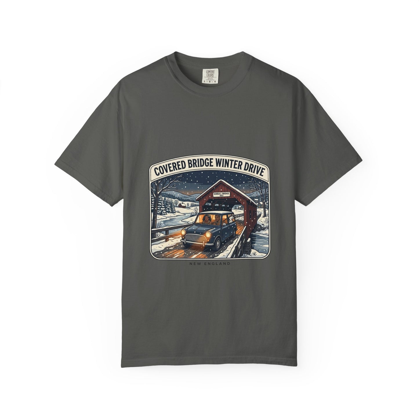 Covered Bridge Winter Drive T-Shirt