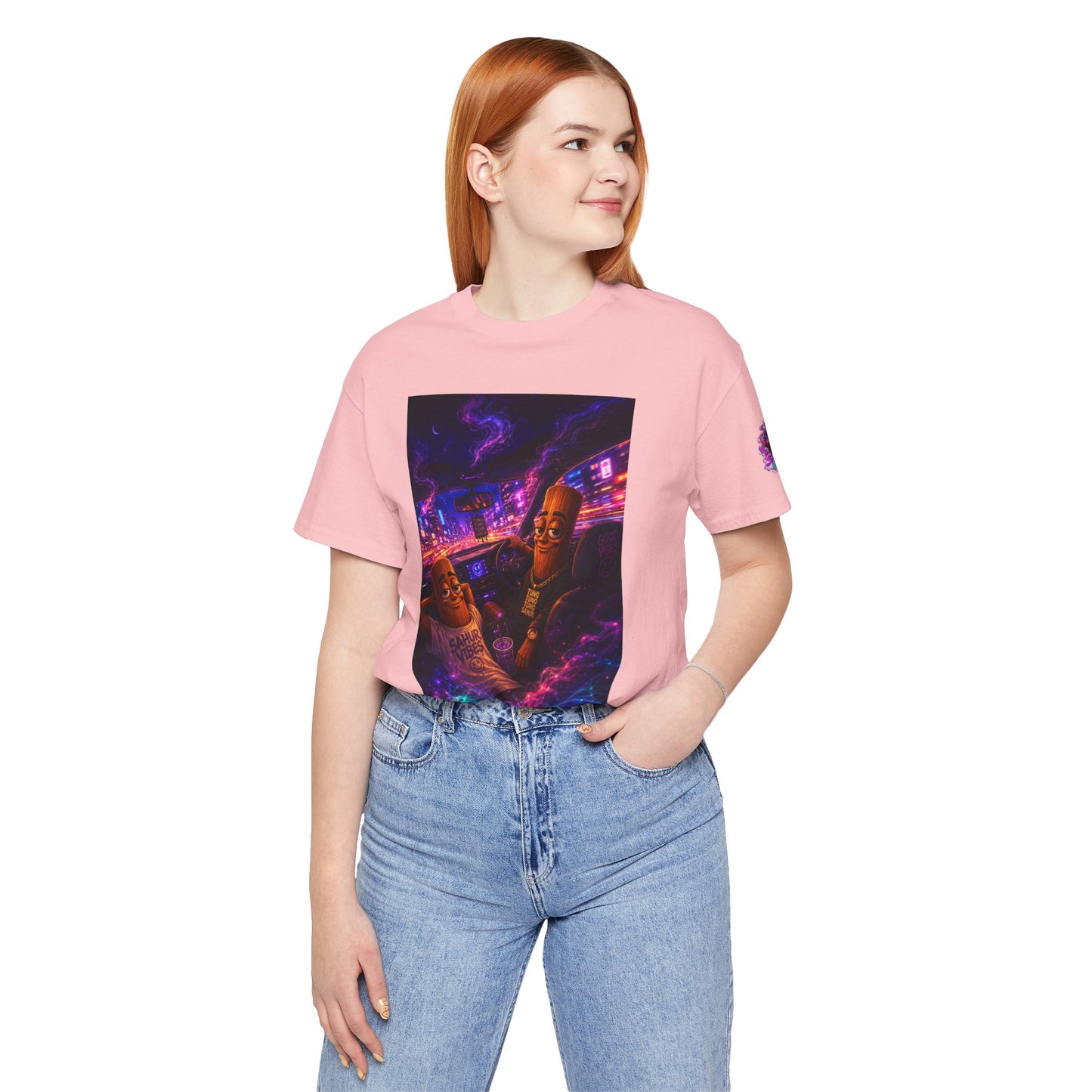 Tung Tung Tung Sahur Who Ride Like Us T-Shirt — Night Cruise Vaporwave Graphic Tee