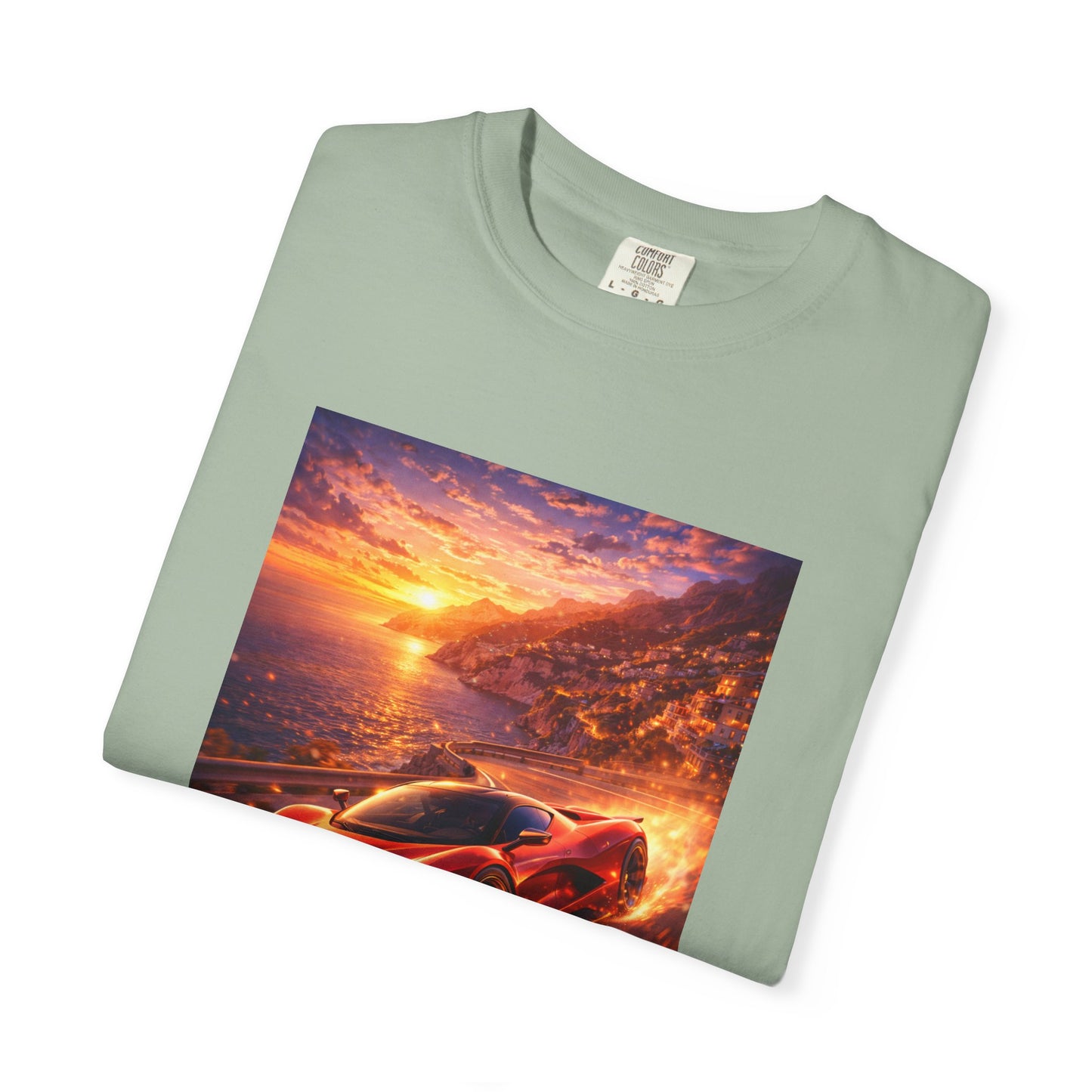 Ferrari F80- Amalfi Coast, Italy - T‑Shirt — Red Sports Car Print