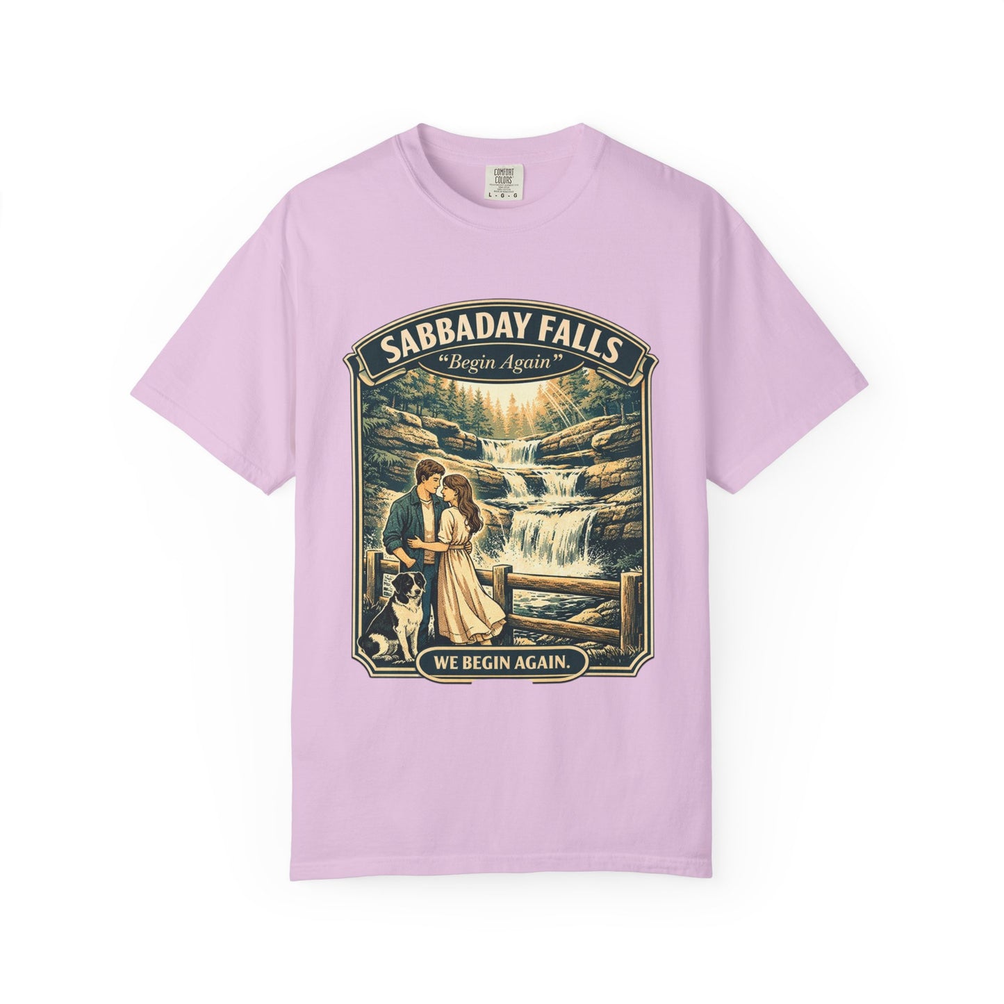 Sabbaday Falls 'We Begin Again' Vintage Nature T-Shirt
