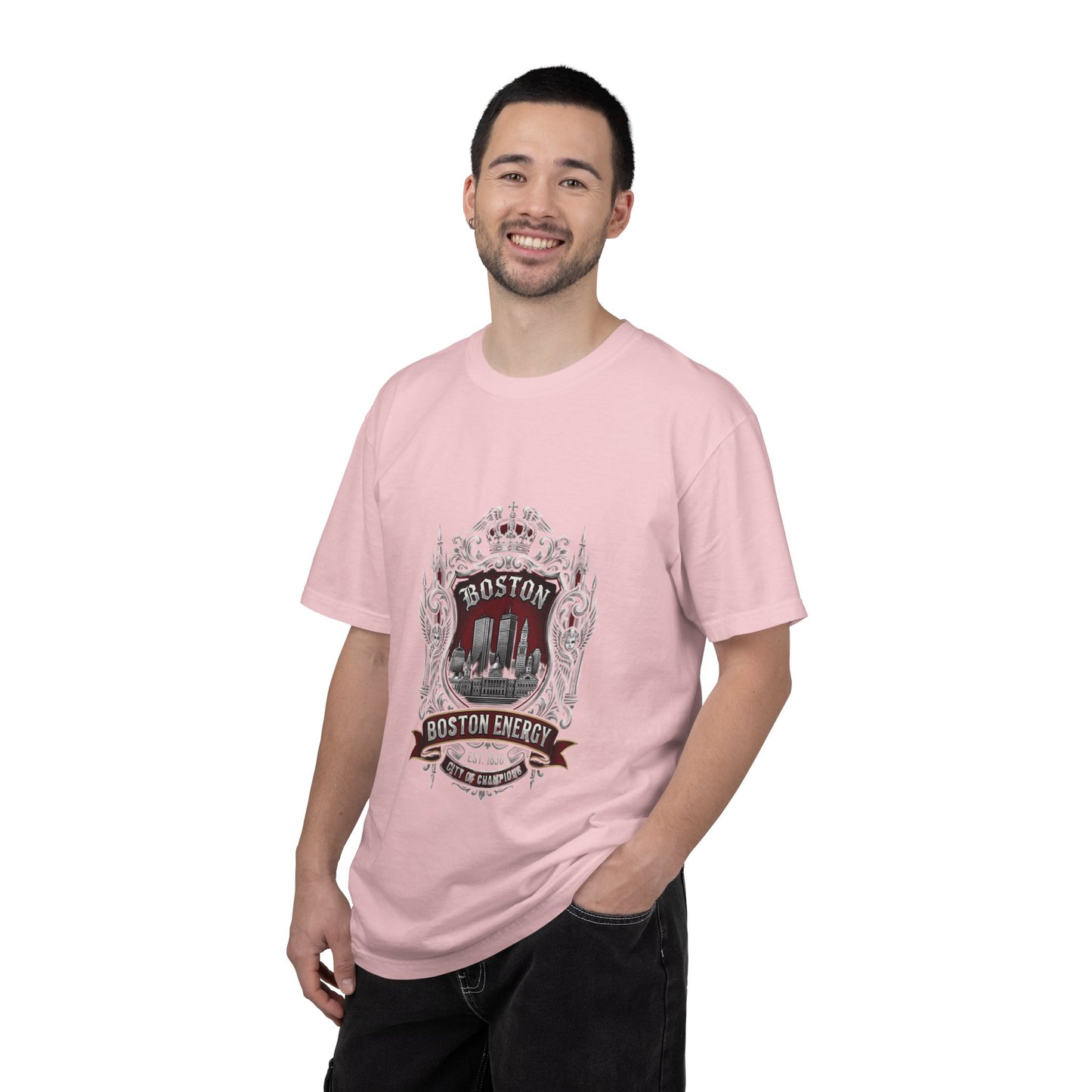 Boston Energy Vintage Crest T-Shirt — Retro City Skyline Tee