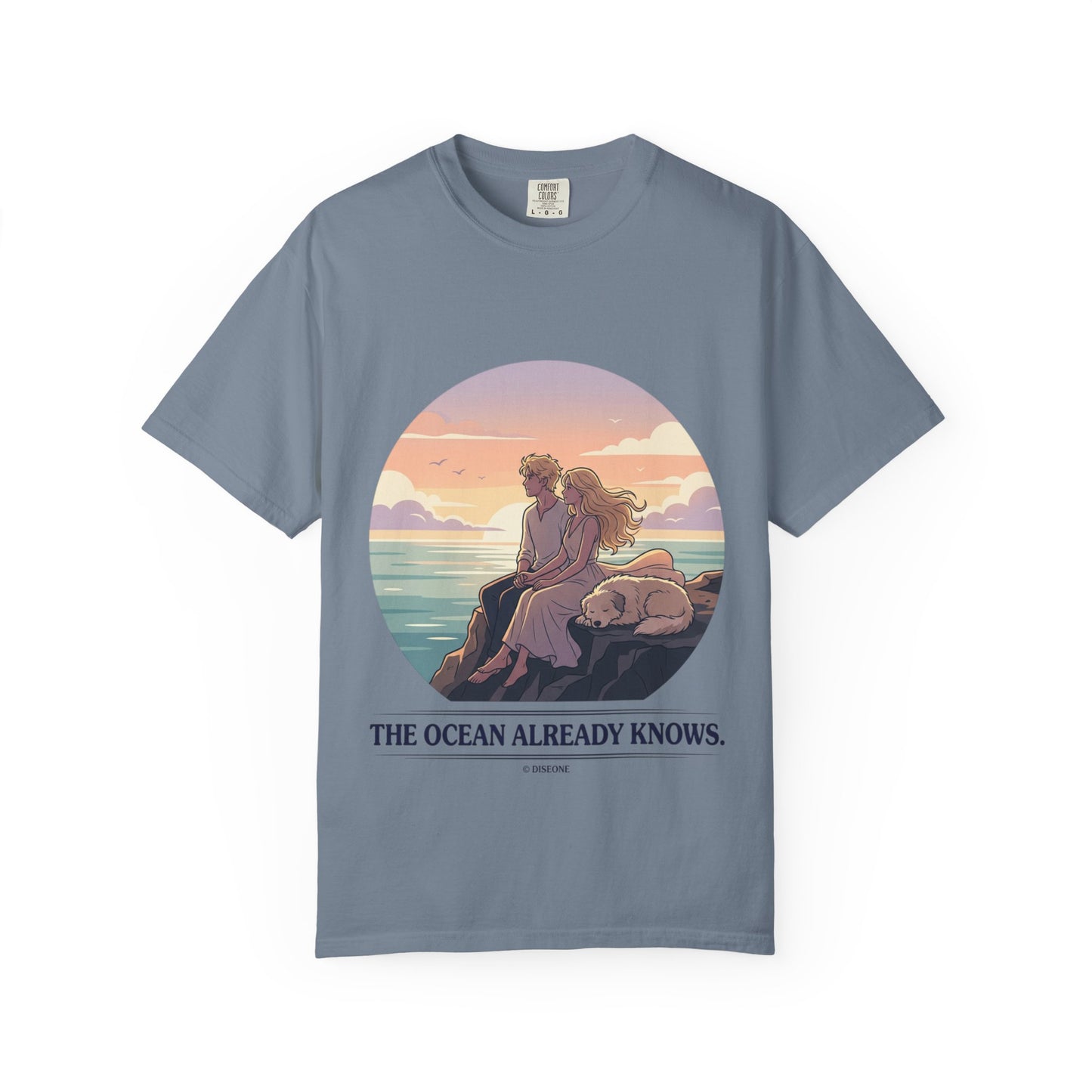 Ocean Sunset Graphic T-Shirt — "The Ocean Already Knows"