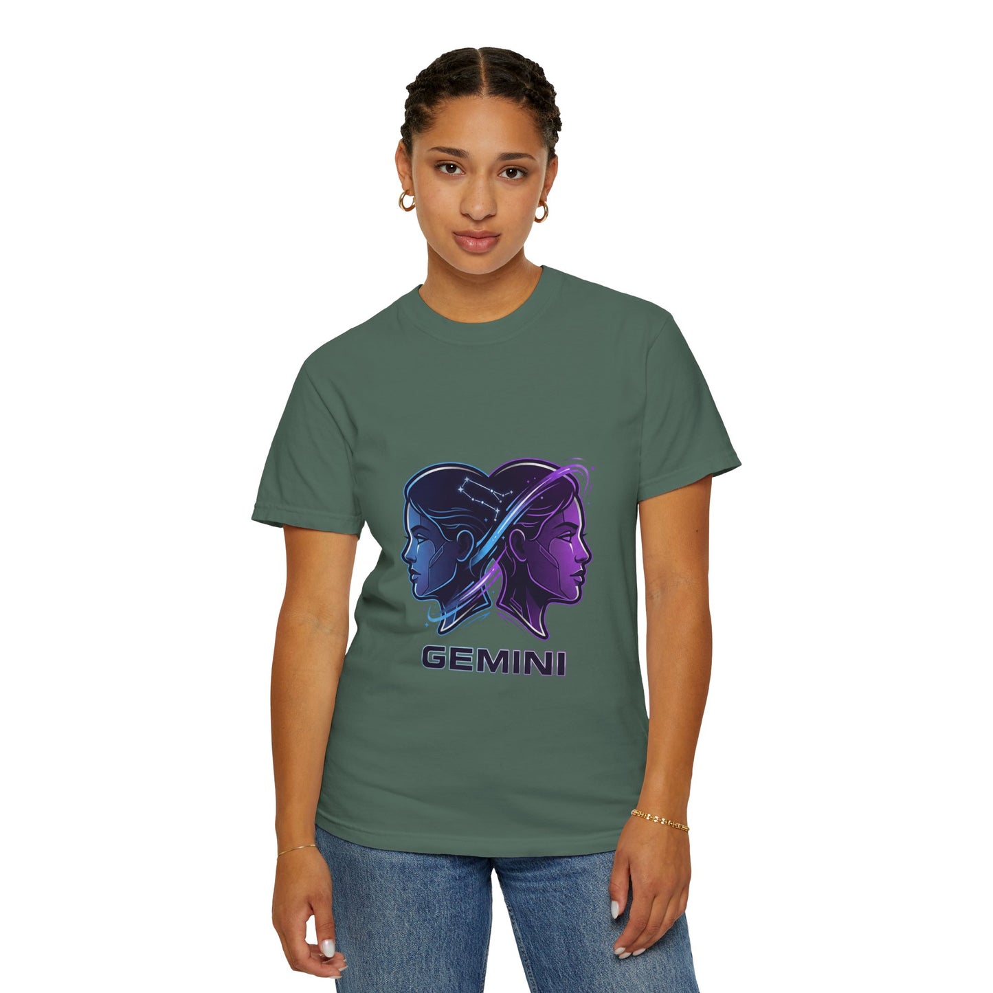 Gemini Zodiac T‑Shirt — Dual Faces Astrology Tee