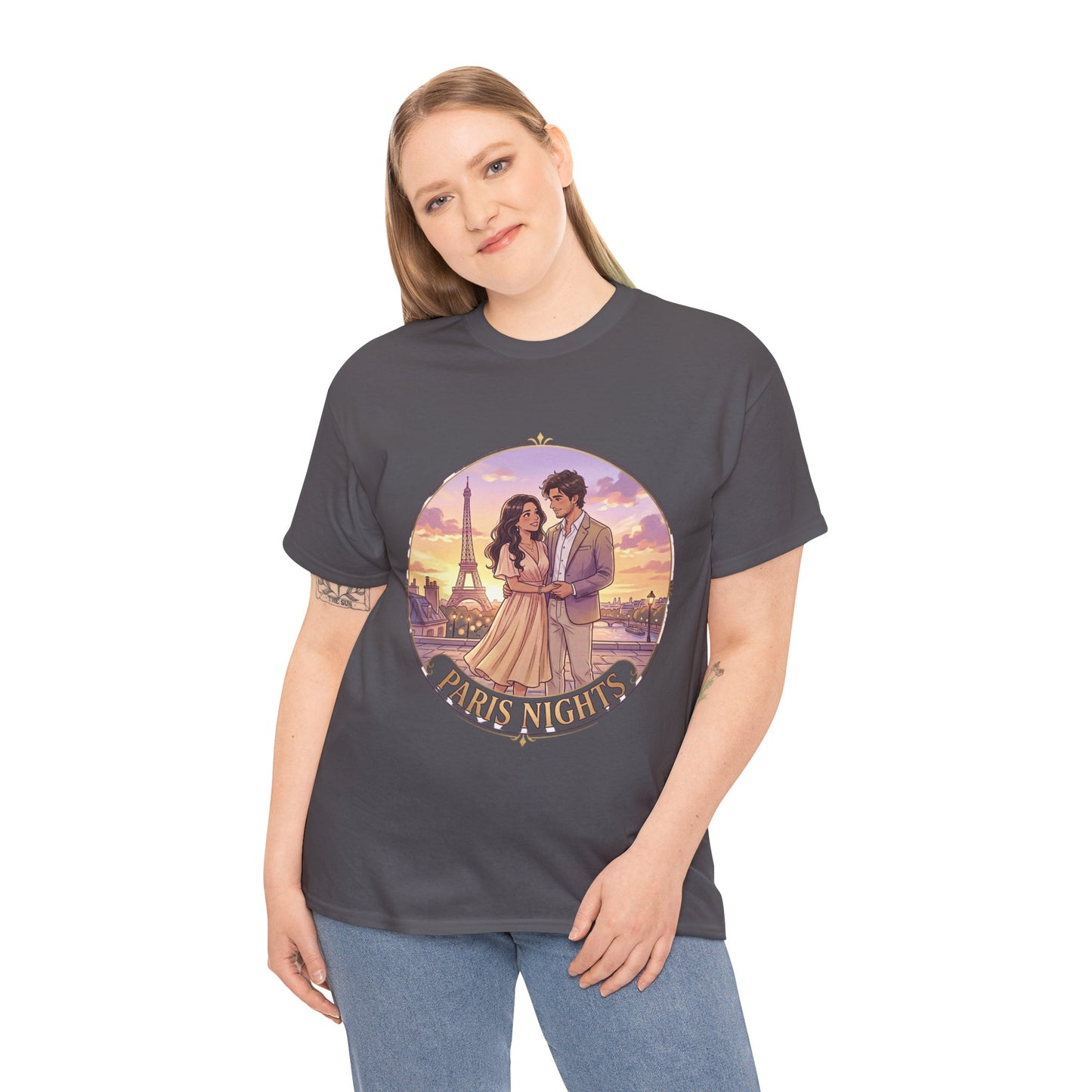Paris Nights T-Shirt — Romantic Eiffel Tower Couple Tee