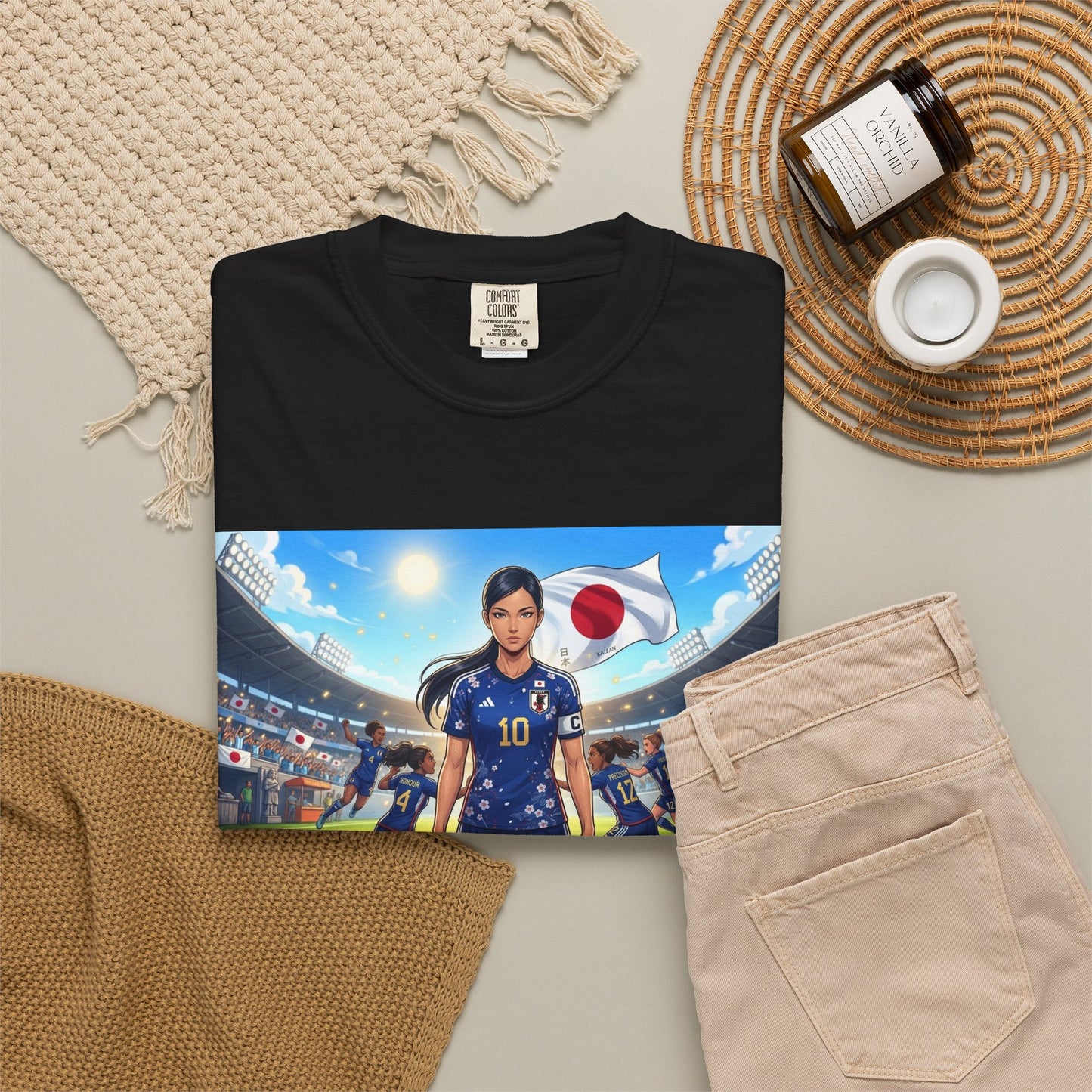 Soccer Player Japan T-Shirt — Japan Flag Soccer Fan Tee