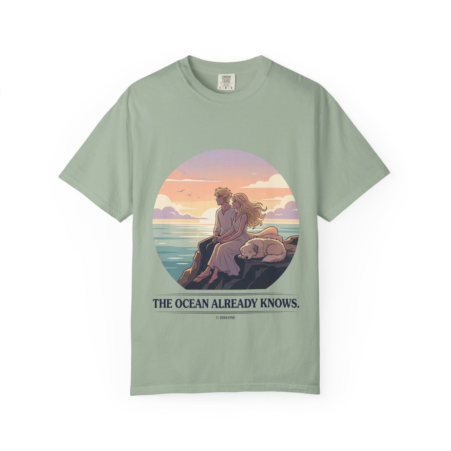 Ocean Sunset Graphic T-Shirt — "The Ocean Already Knows"