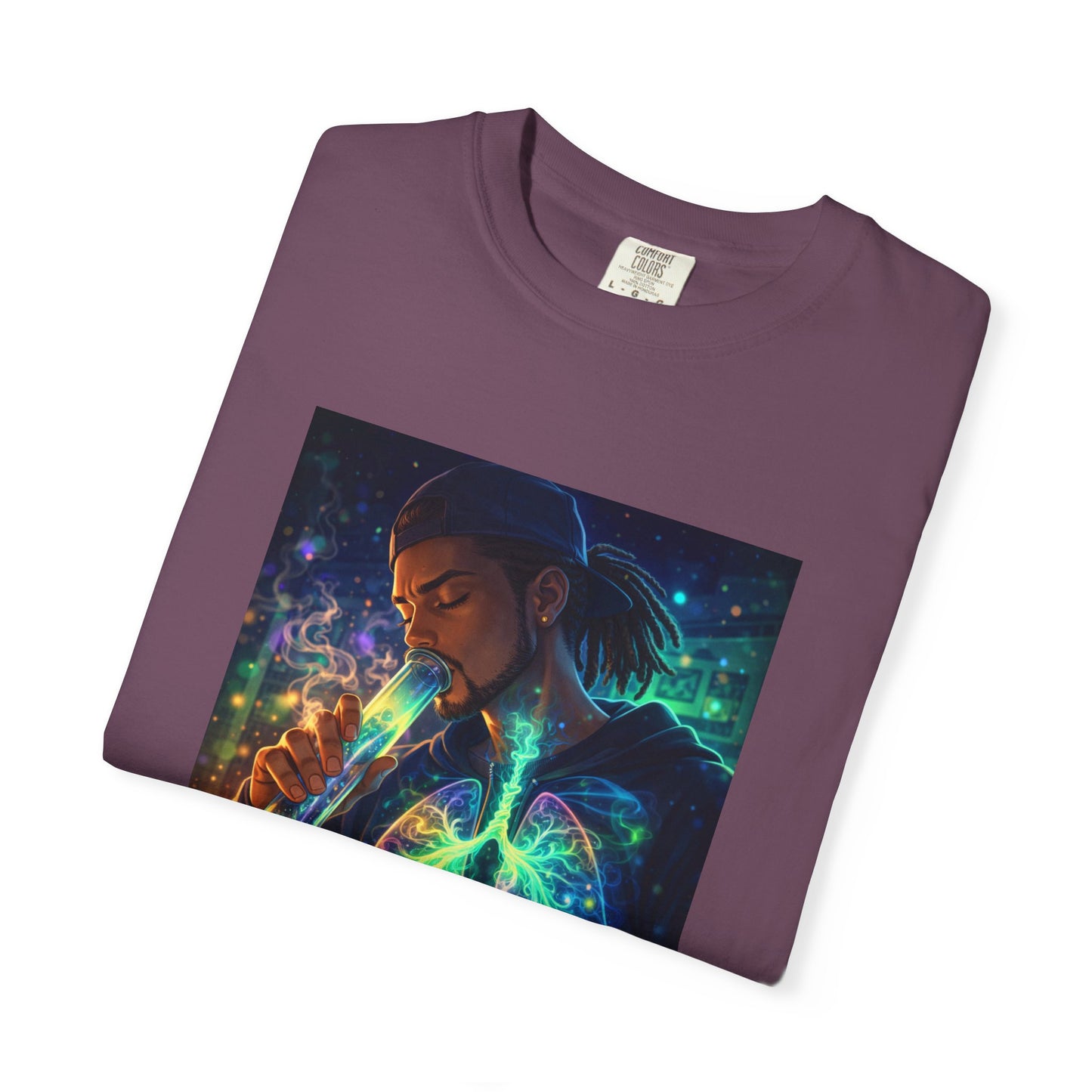 Cosmic Lungs T-Shirt — Neon Anatomical Art Tee
