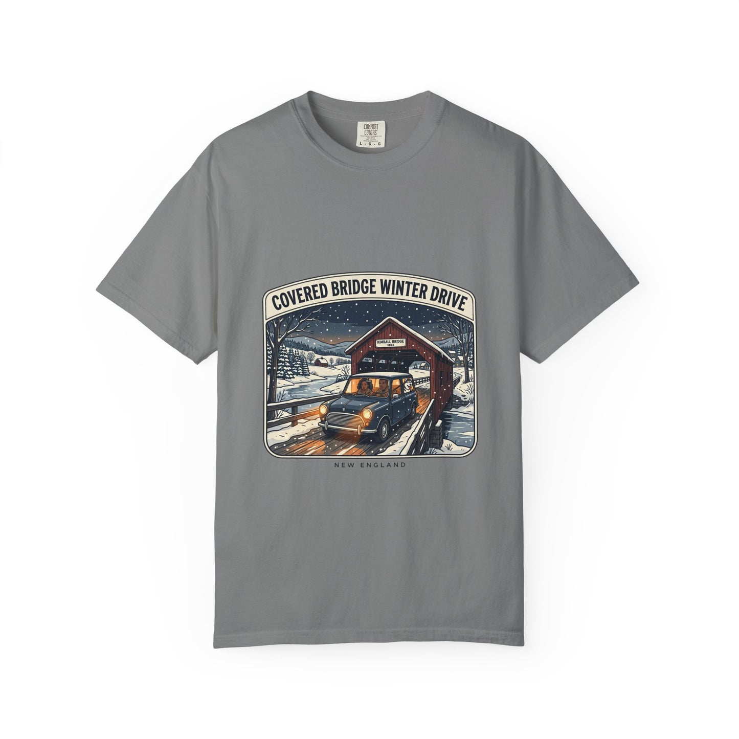 Covered Bridge Winter Drive T-Shirt