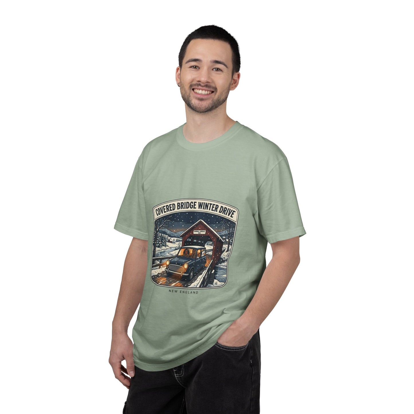 Covered Bridge Winter Drive T-Shirt