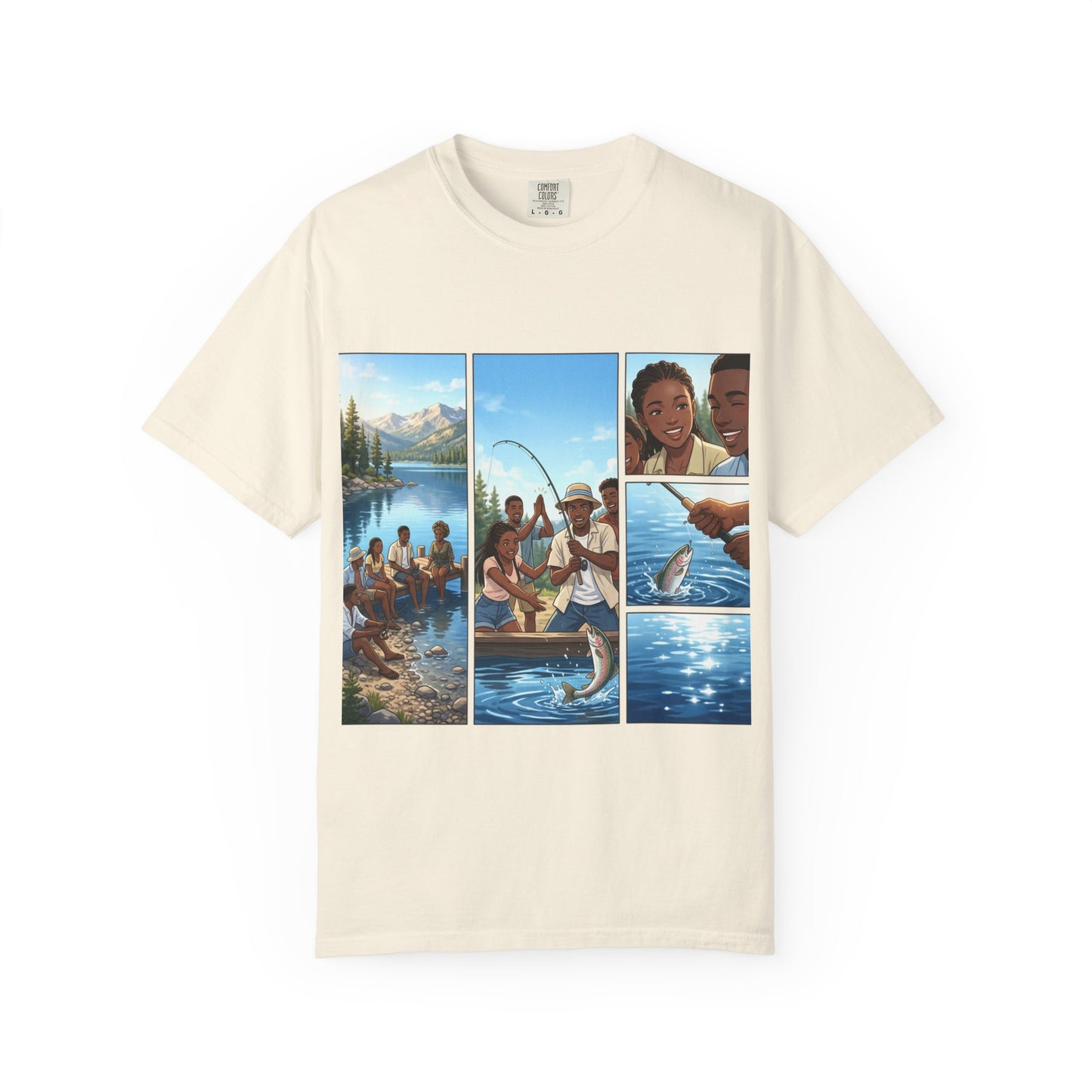 ake Tahoe Fishing Moments T-Shirt — Retro Outdoors Fishing Graphic Tee