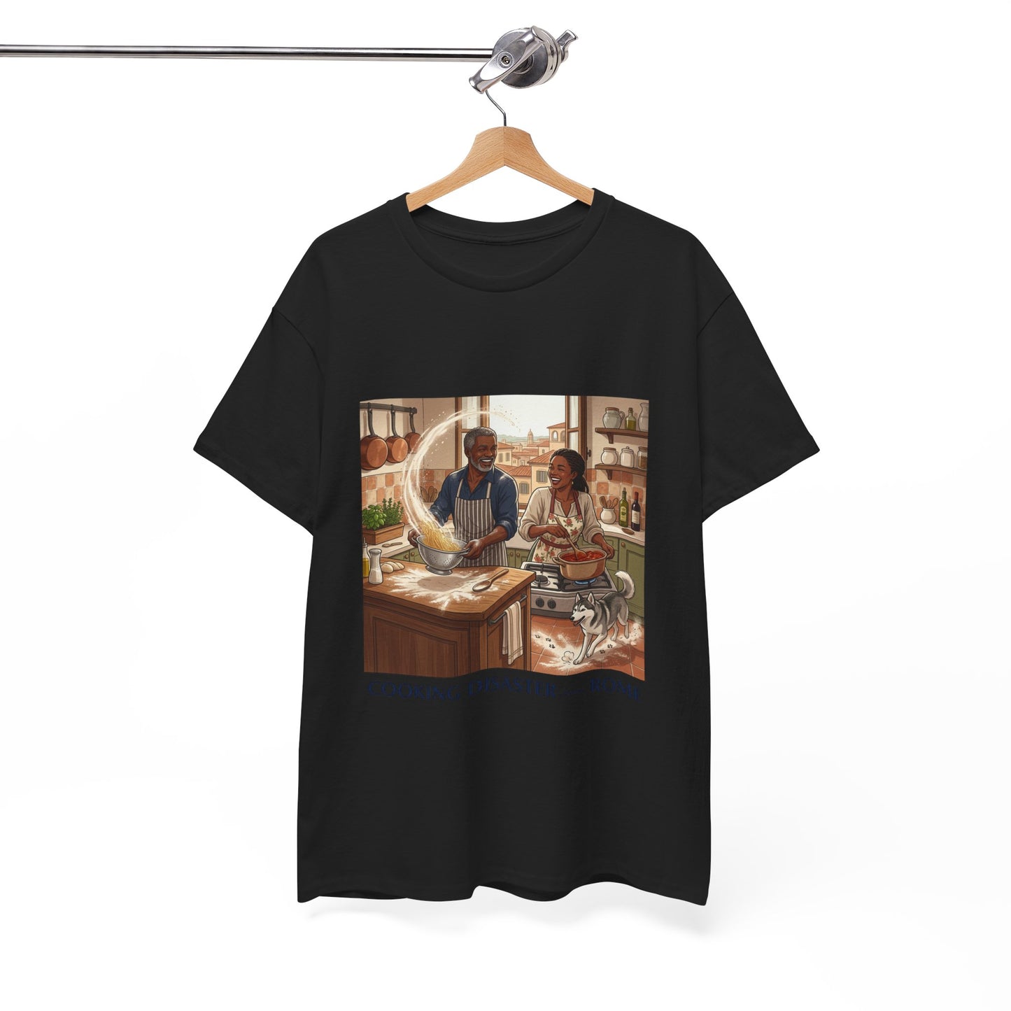 T-Shirt — 'Cooking Disaster — Rome' Illustrated Cooking Tee