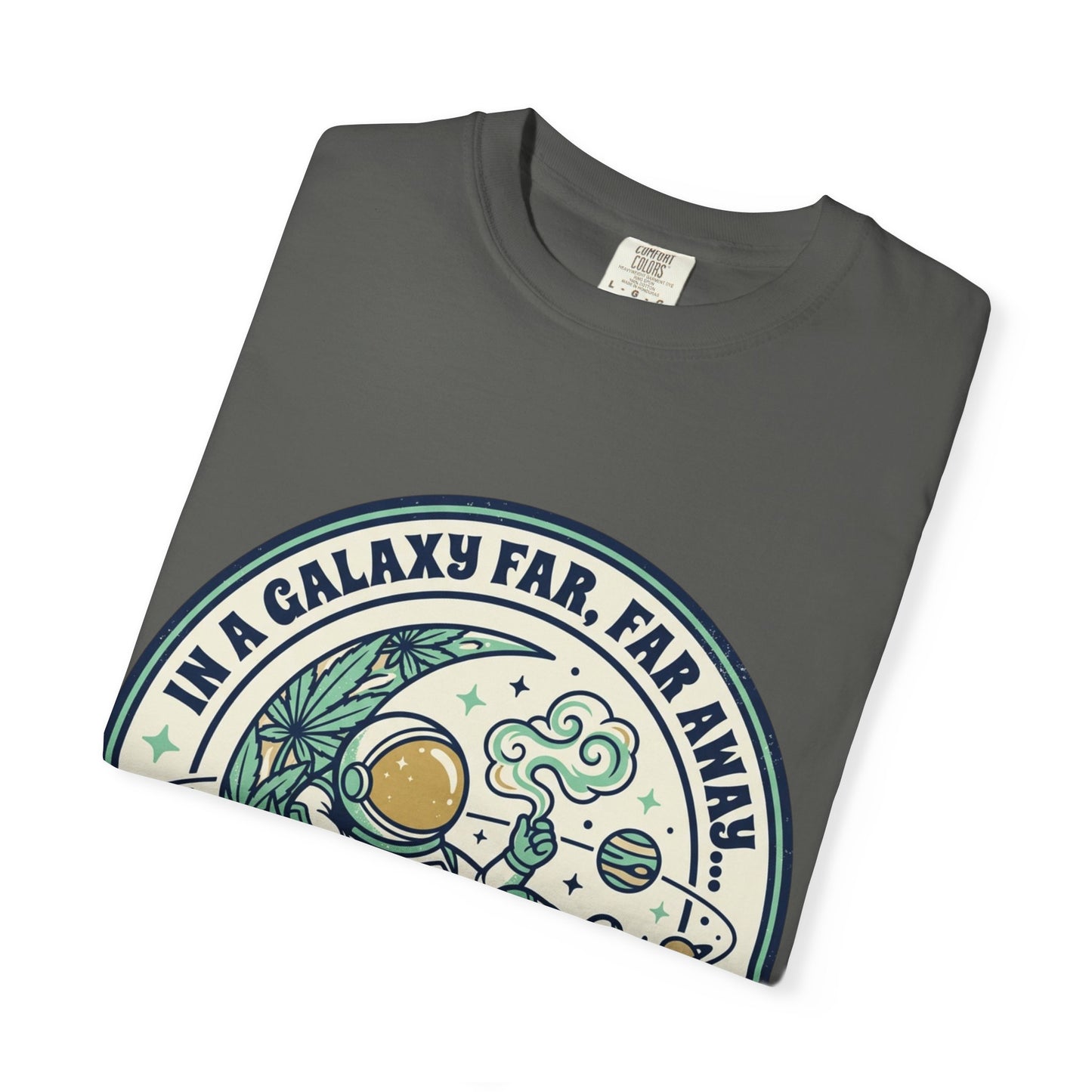 T-Shirt — "In a Galaxy Far, Far Away" Retro Space Nap Graphic Tee