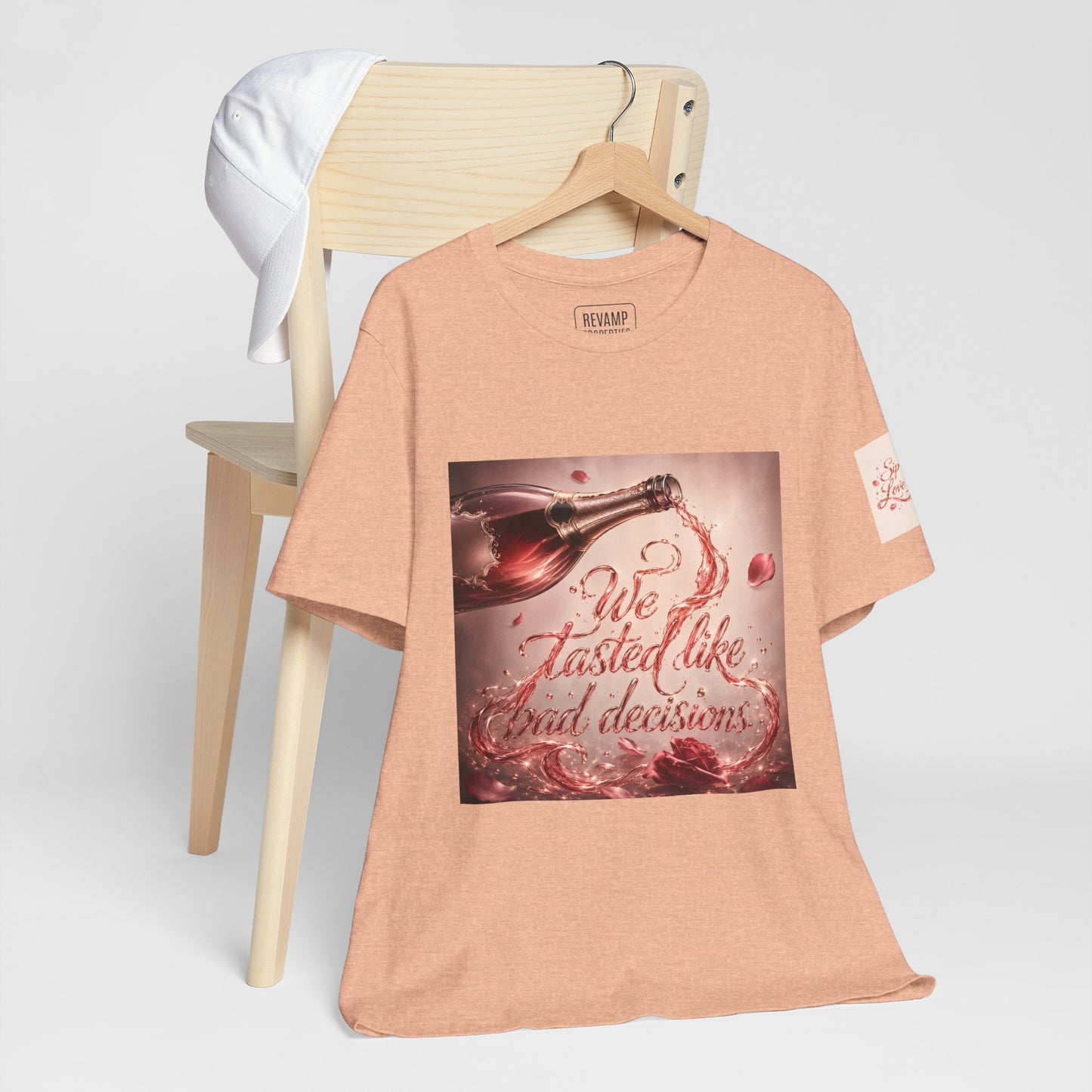 We Tasted Like Bad Decisions T shirt - Pink Champagne Pleasure Graphic Tee