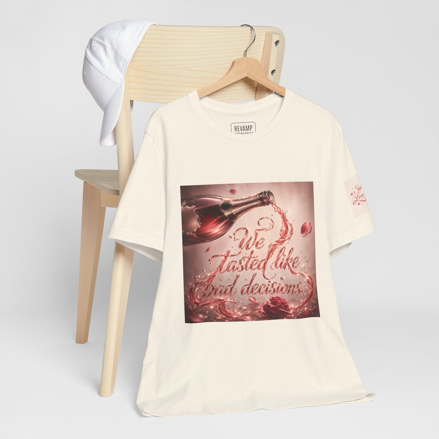 We Tasted Like Bad Decisions T shirt - Pink Champagne Pleasure Graphic Tee
