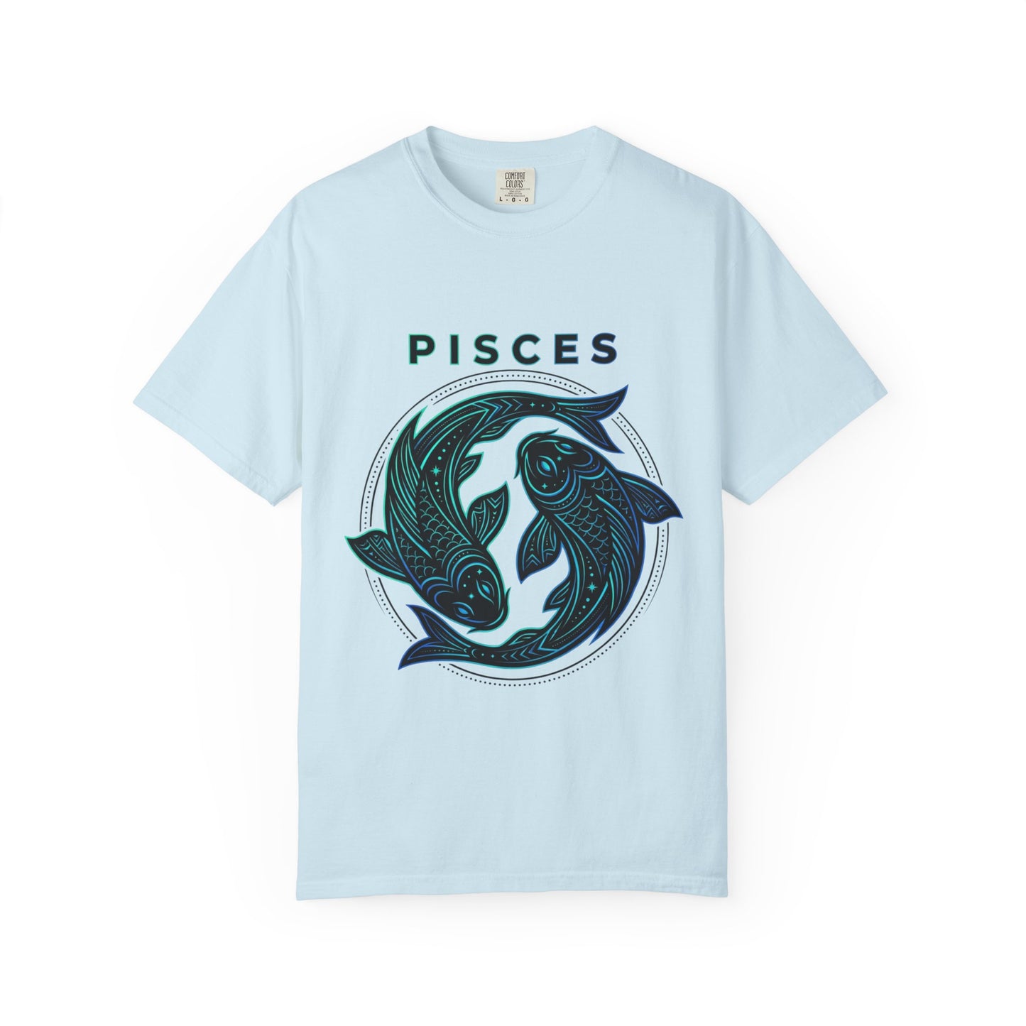 Pisces Zodiac T-Shirt — Artistic Twin Fish Astrology Tee