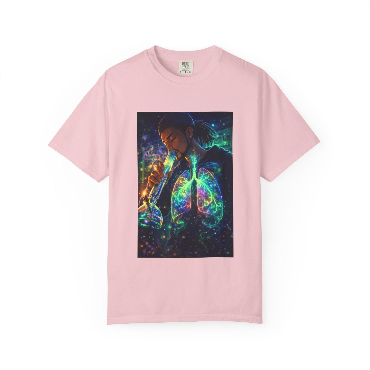 Cosmic Lungs T-Shirt — Neon Anatomical Art Tee