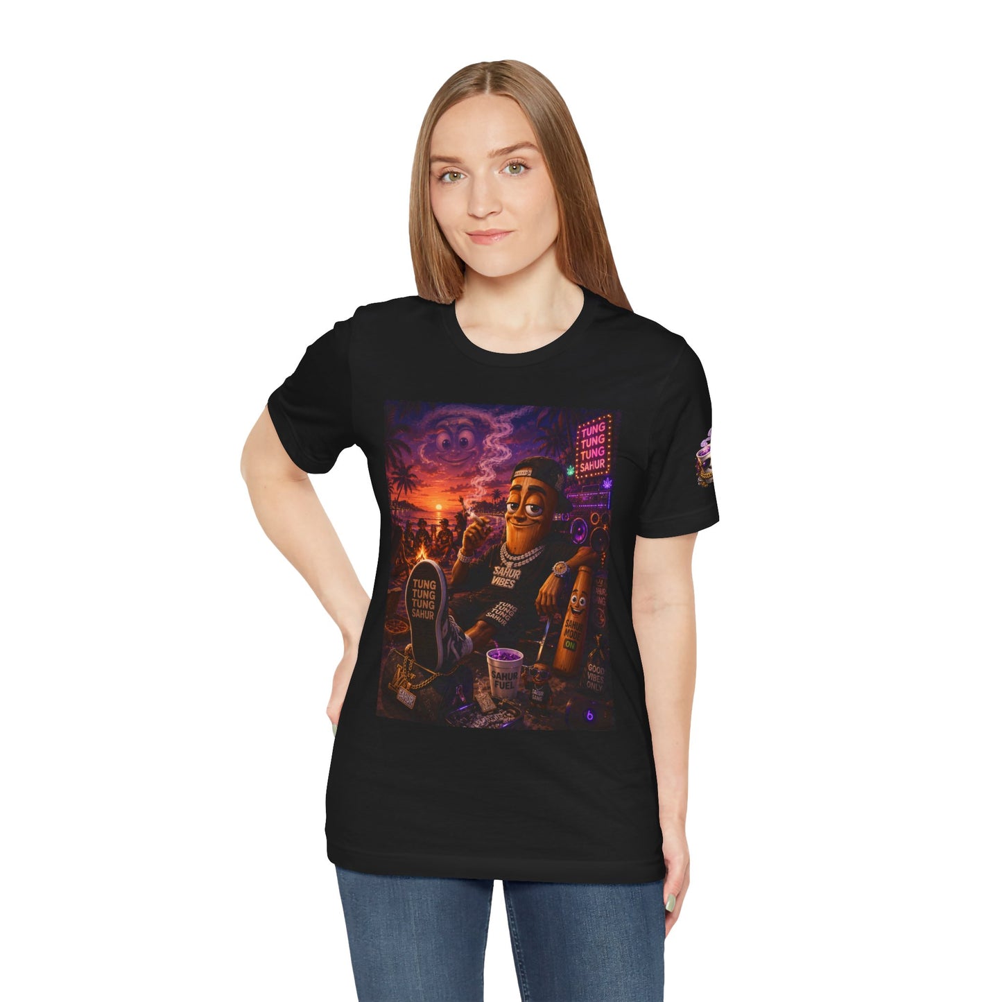 Tung Tung Tung Sahur T-Shirt — "Summertime Vibes" Retro Beach Party Graphic Tee
