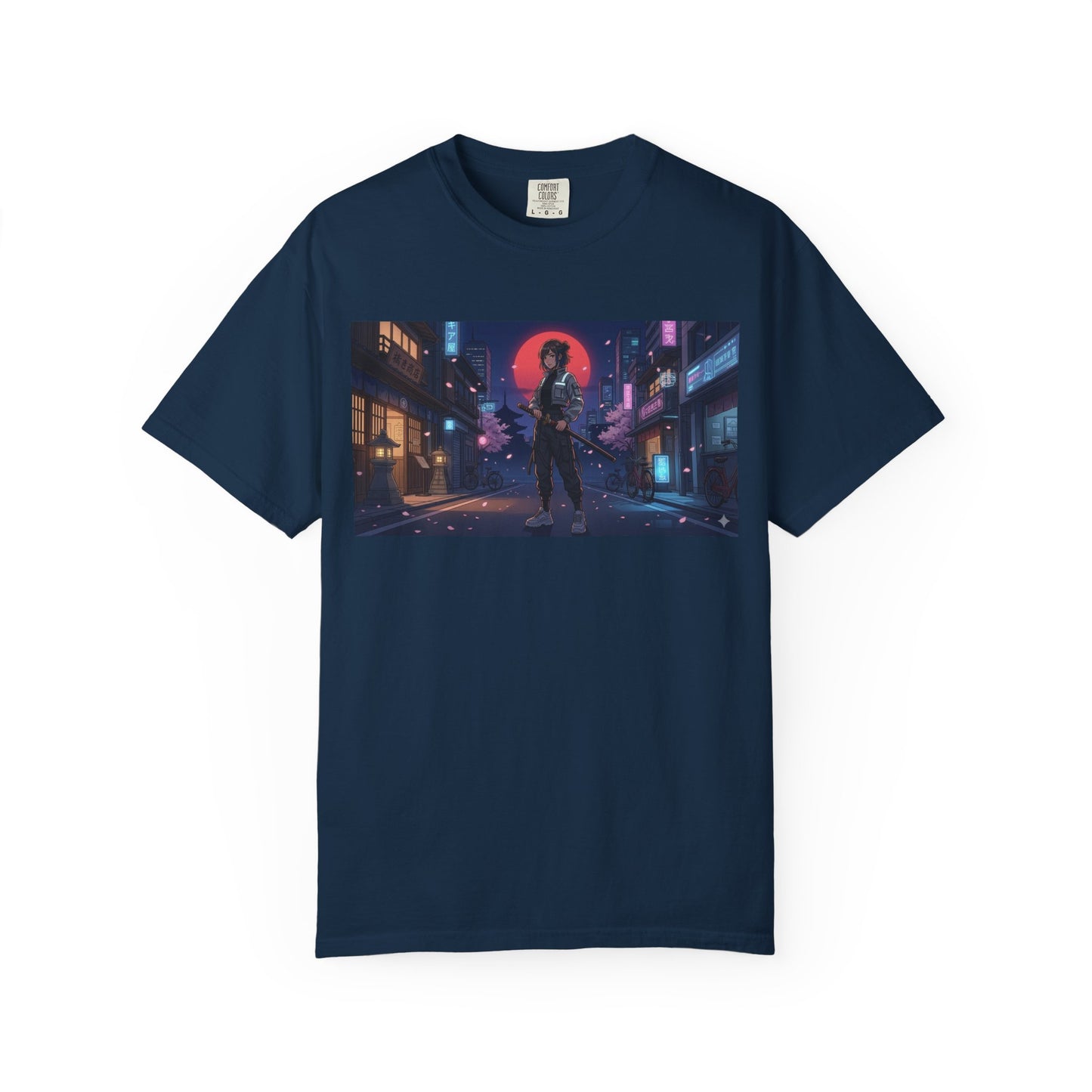 Japan — Samurai City Tradition + Nightscape T-Shirt —  Graphic Tee