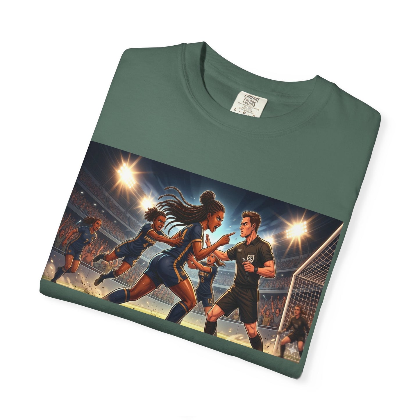 Soccer Arguing With Referee T-Shirt — Vintage Stadium Action Graphic Tee