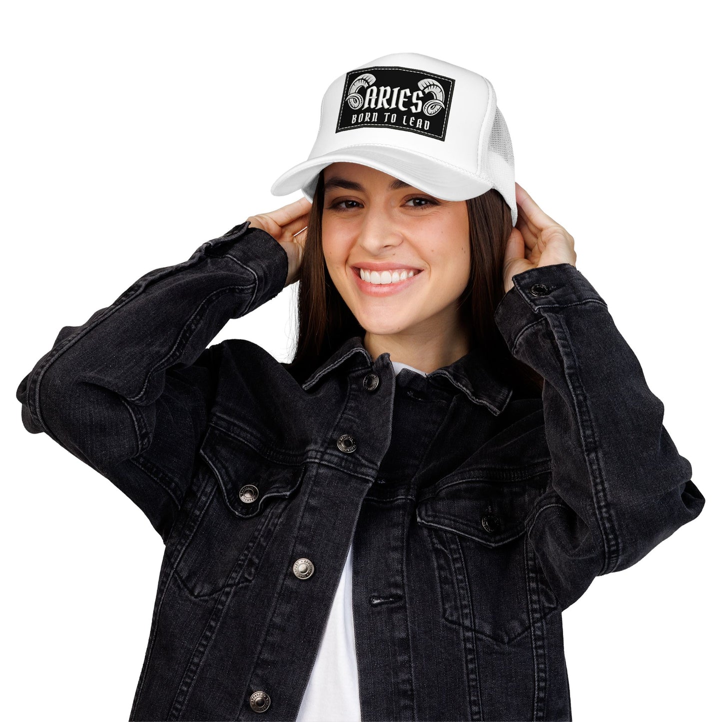 Trucker Hat - Aries 'Born to Lead' Zodiac Cap