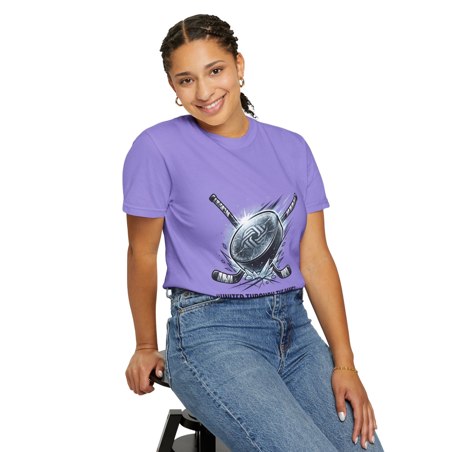 Hockey Graphic Tee — "United Through the Game" Team Spirit T-Shirt