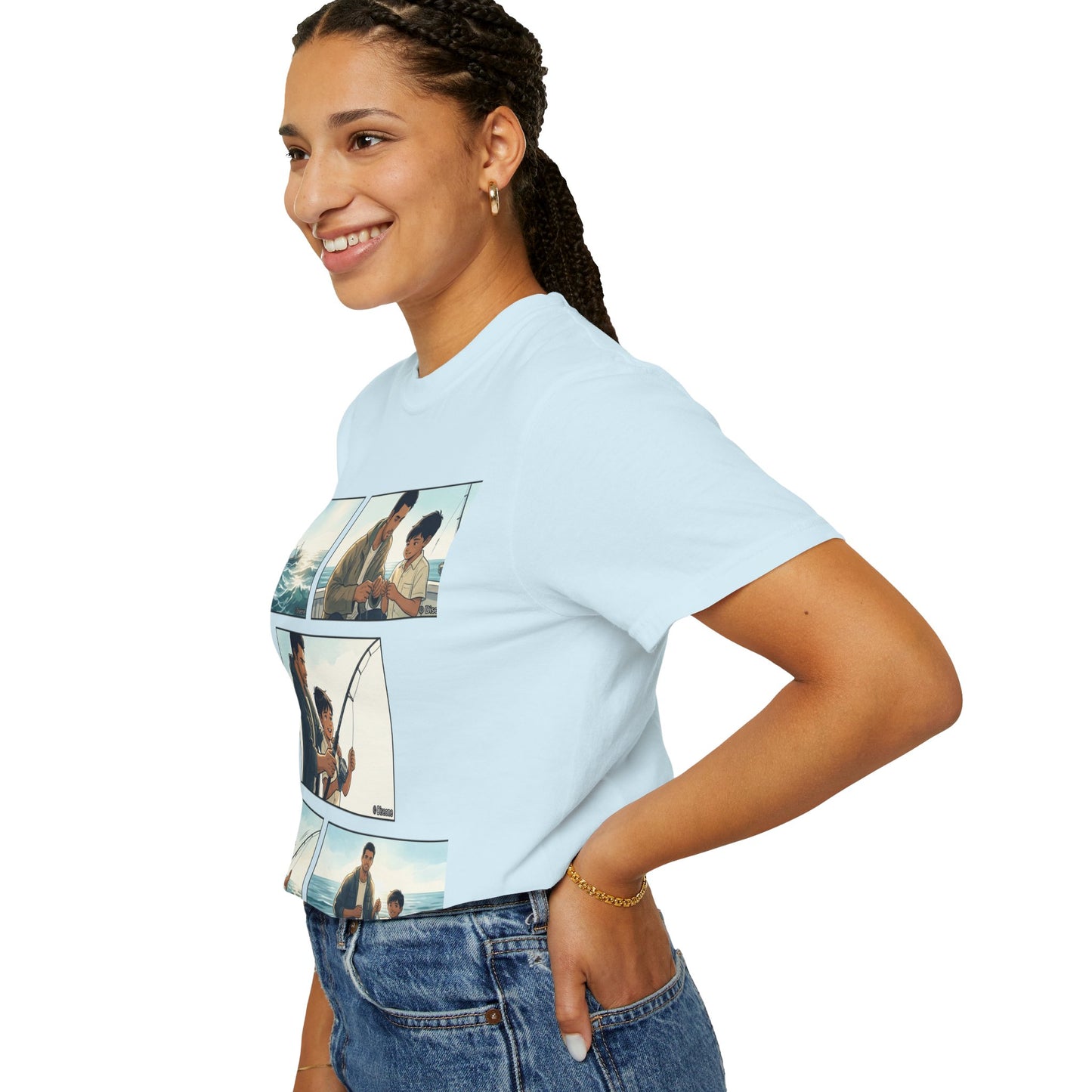 MORNING TIDES” (FATHER & SON EDITION) T-Shirt — Dad & Son Beach Fishing Graphic Tee