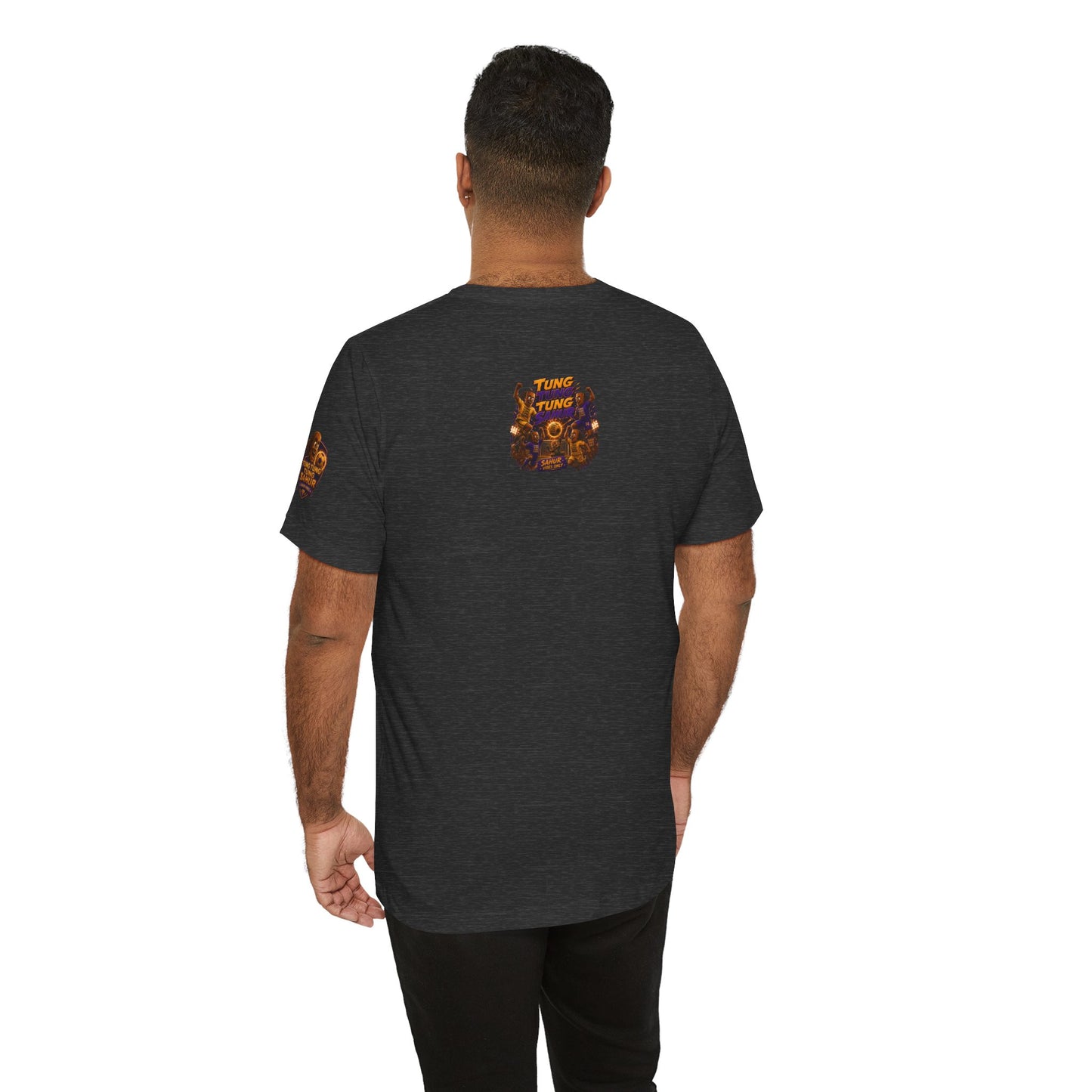 Tung Tung Tung Sahur Header Goal Soccer Action Graphic Tee — Team Court Night Design