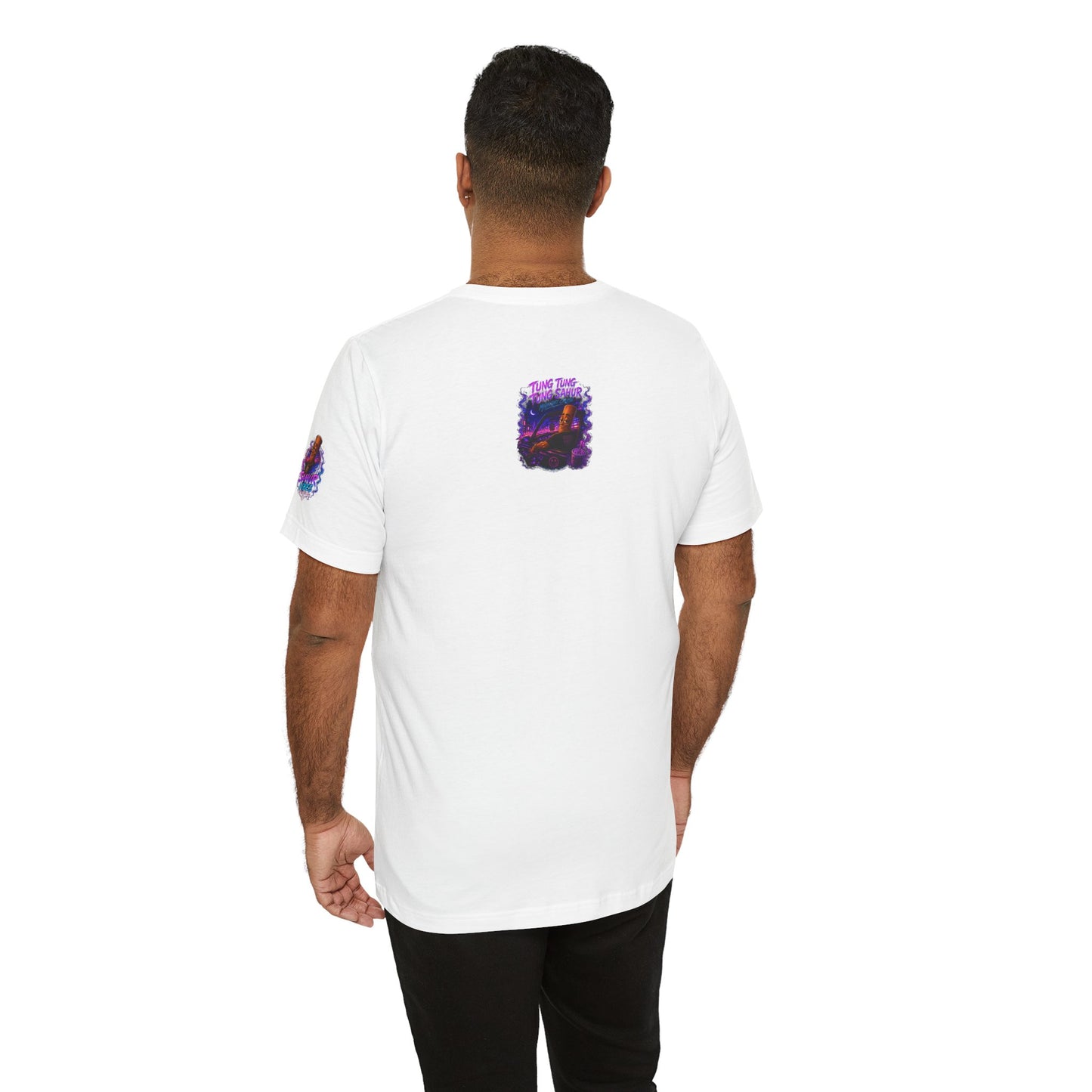 Tung Tung Tung Sahur Who Ride Like Us T-Shirt — Night Cruise Vaporwave Graphic Tee