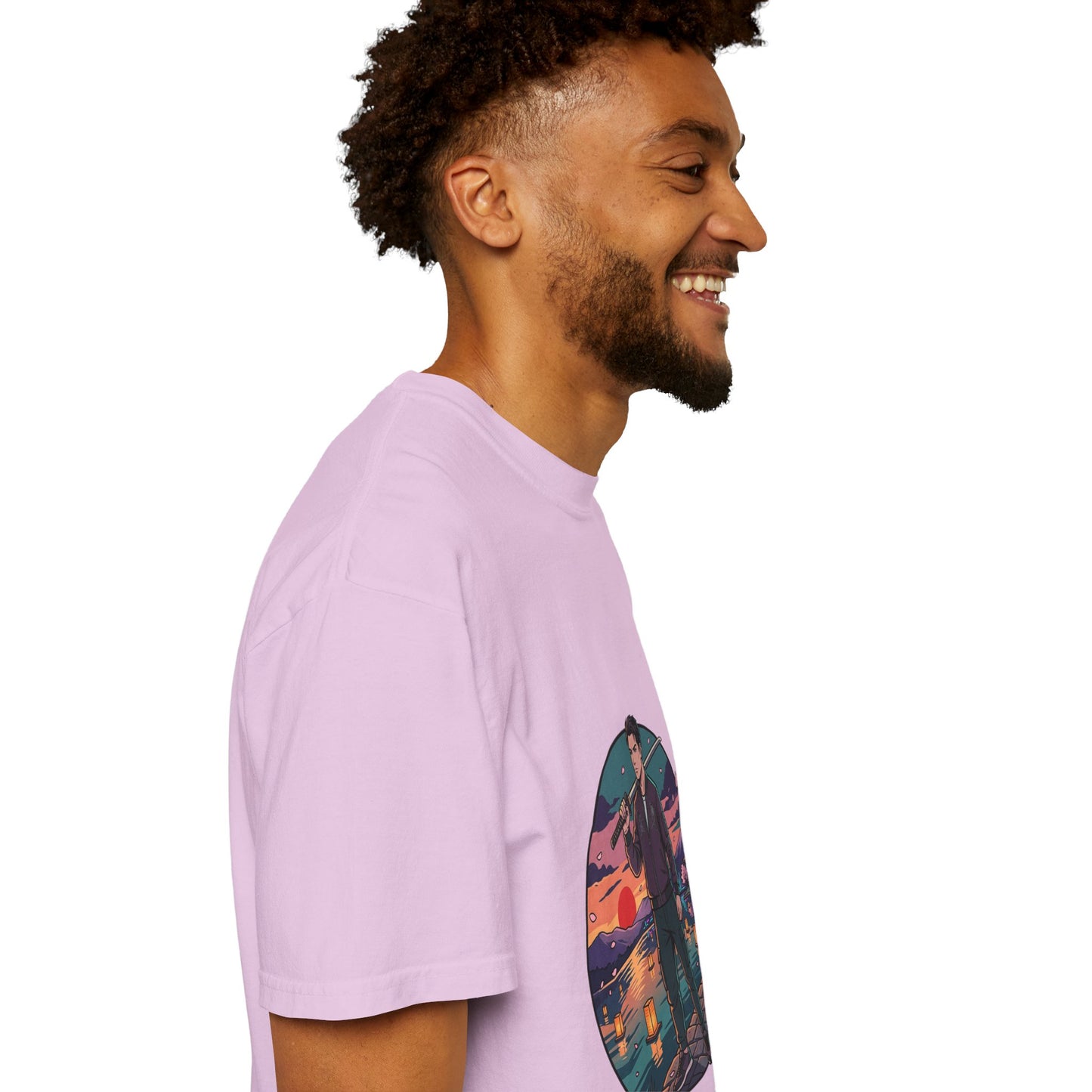 Vintage Night Harbor T-Shirt — Retro Sunset Fisherman Graphic Tee