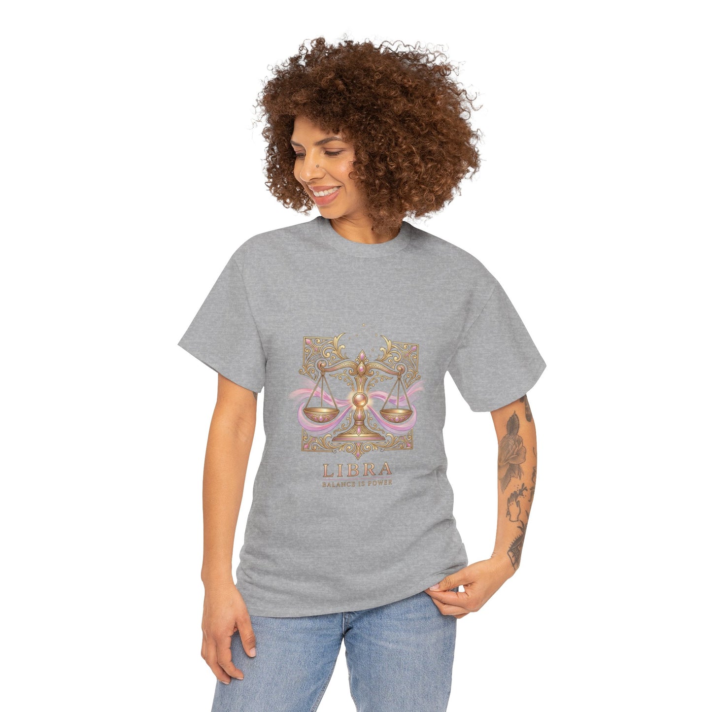 Libra Scales T‑Shirt — Zodiac Balance Is Power Tee
