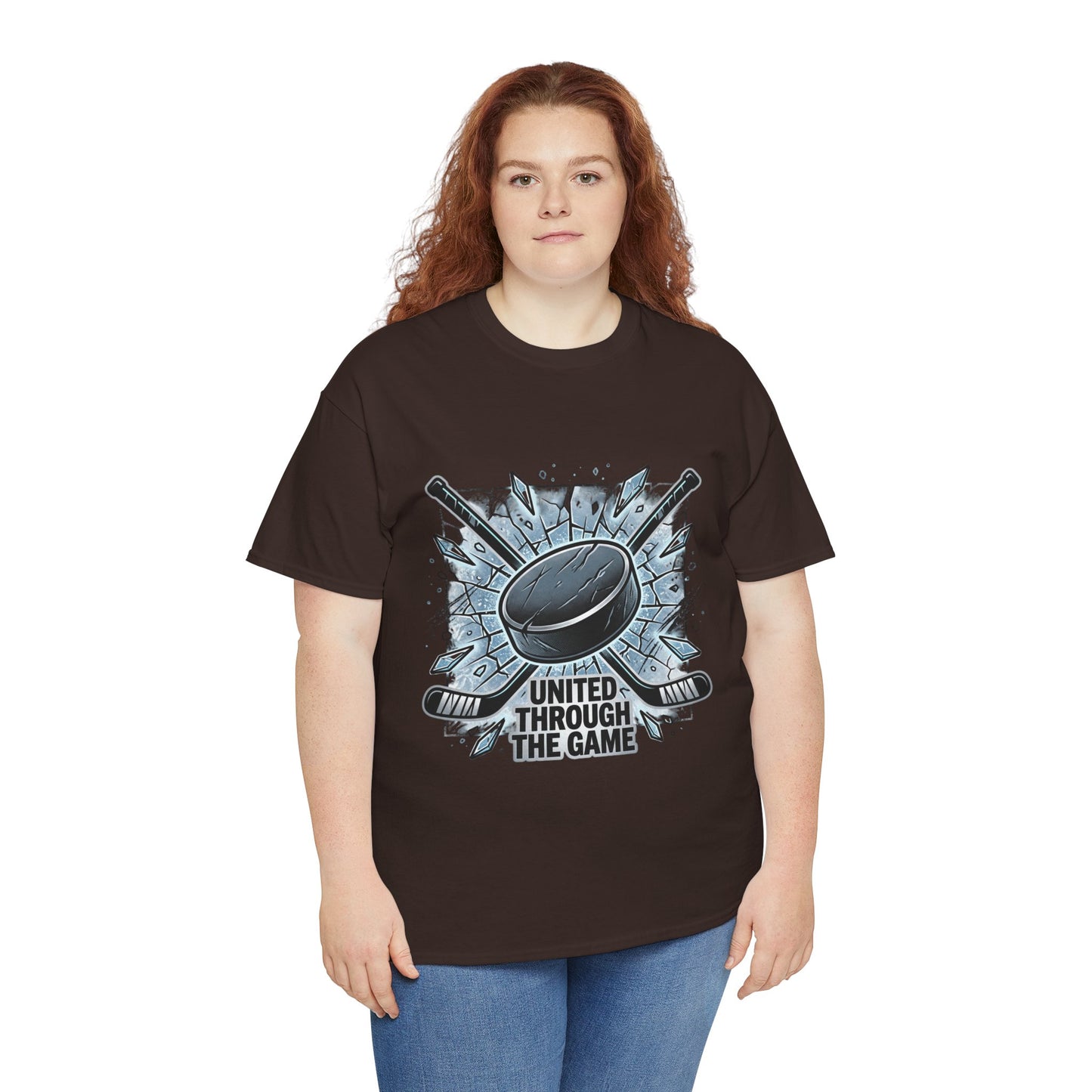 Hockey T-Shirt — "United Through the Game" Graphic Tee