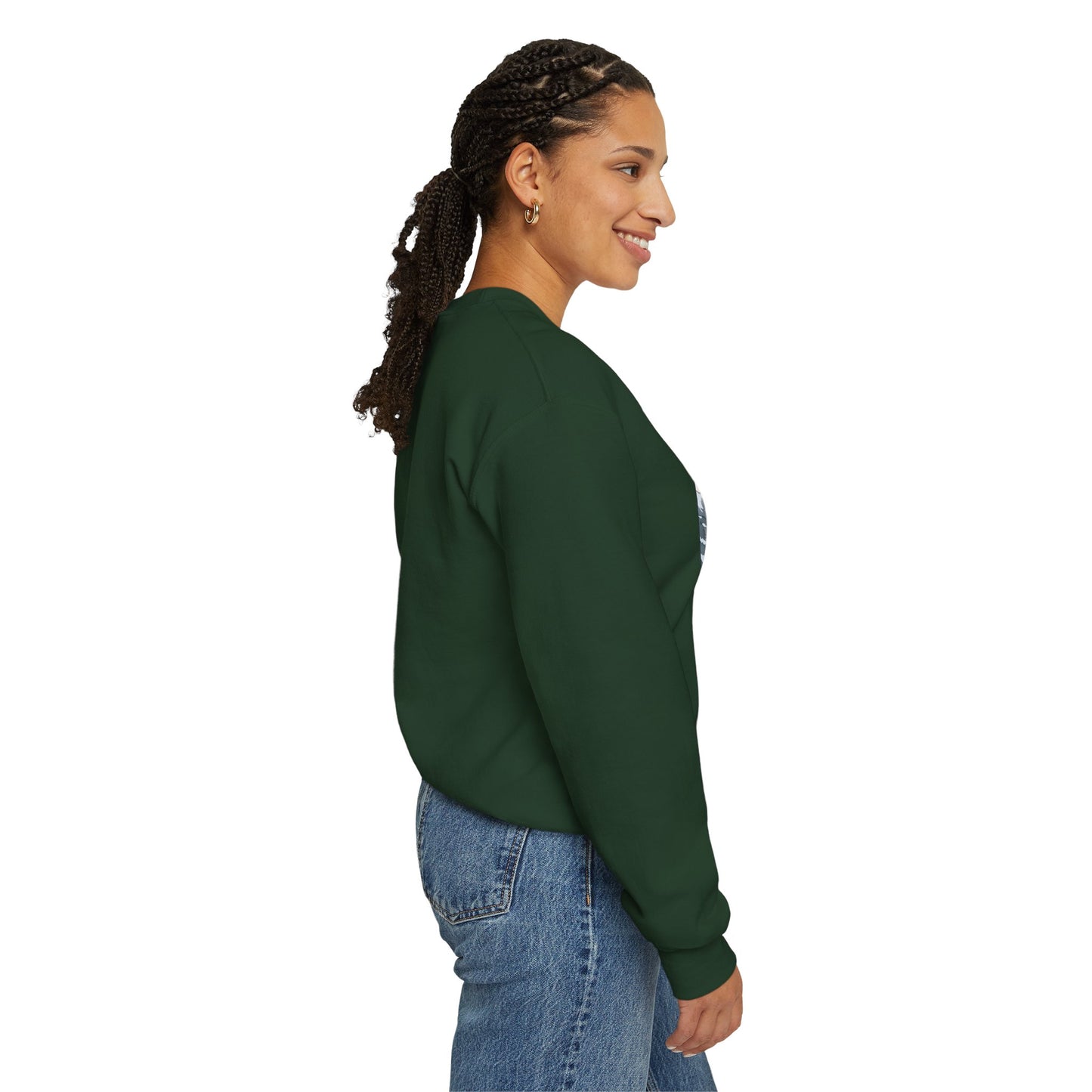 Crewneck Sweatshirt — Franconia Notch Winter Couple Scenic Graphic