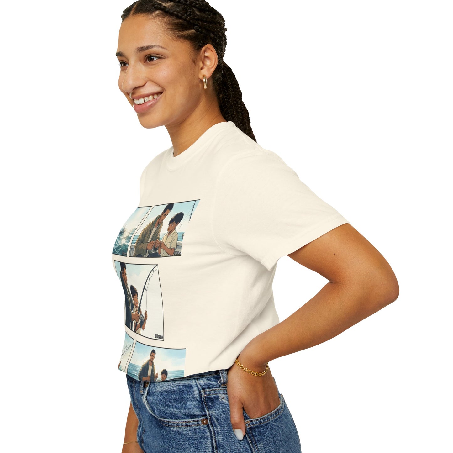 MORNING TIDES” (FATHER & SON EDITION) T-Shirt — Dad & Son Beach Fishing Graphic Tee