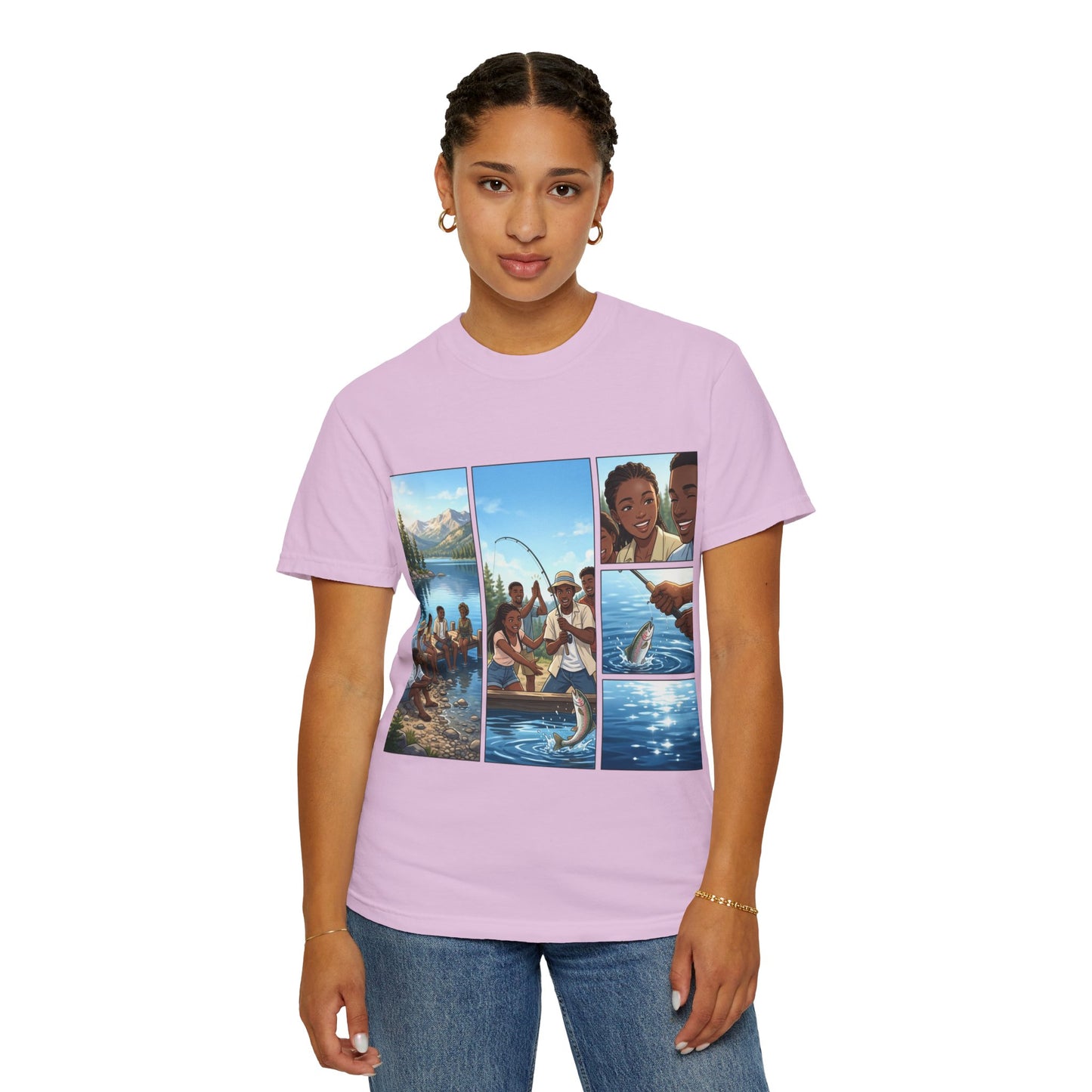 ake Tahoe Fishing Moments T-Shirt — Retro Outdoors Fishing Graphic Tee
