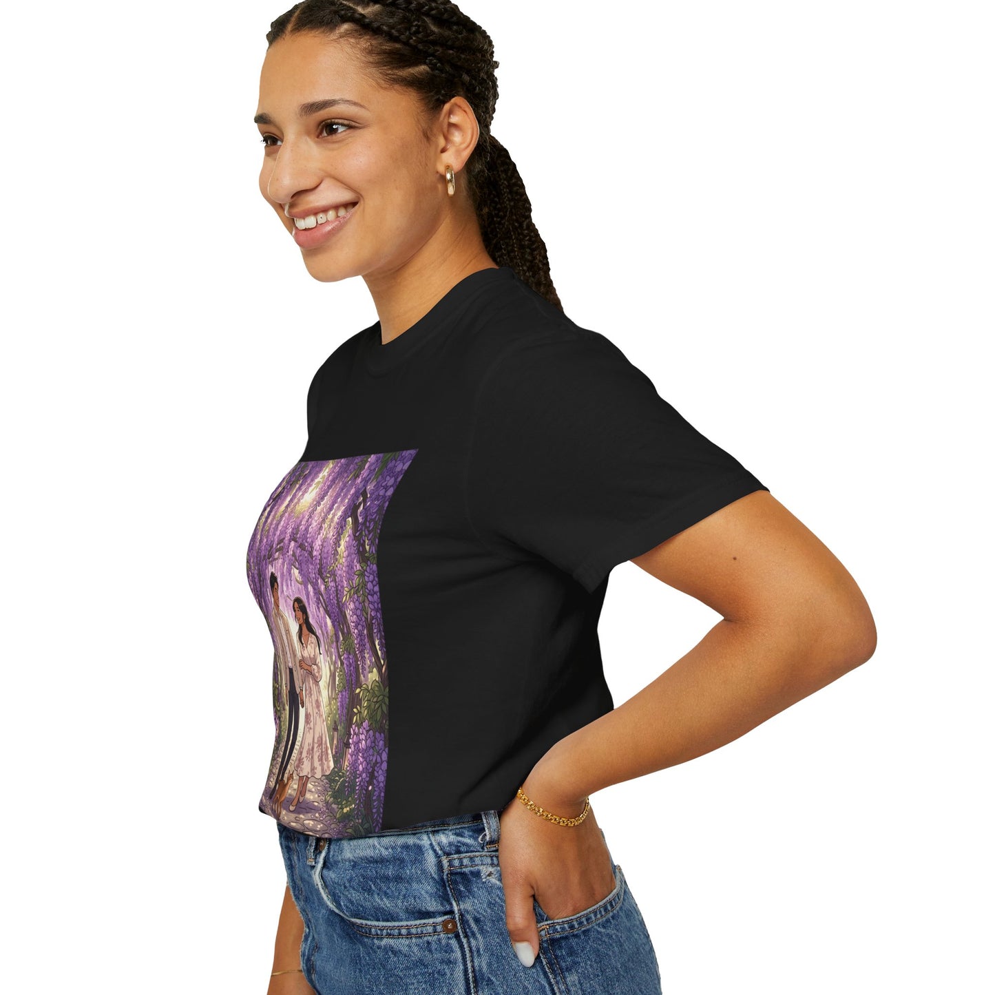 Spring of Us T-Shirt — Romantic Wisteria Couple Graphic Tee