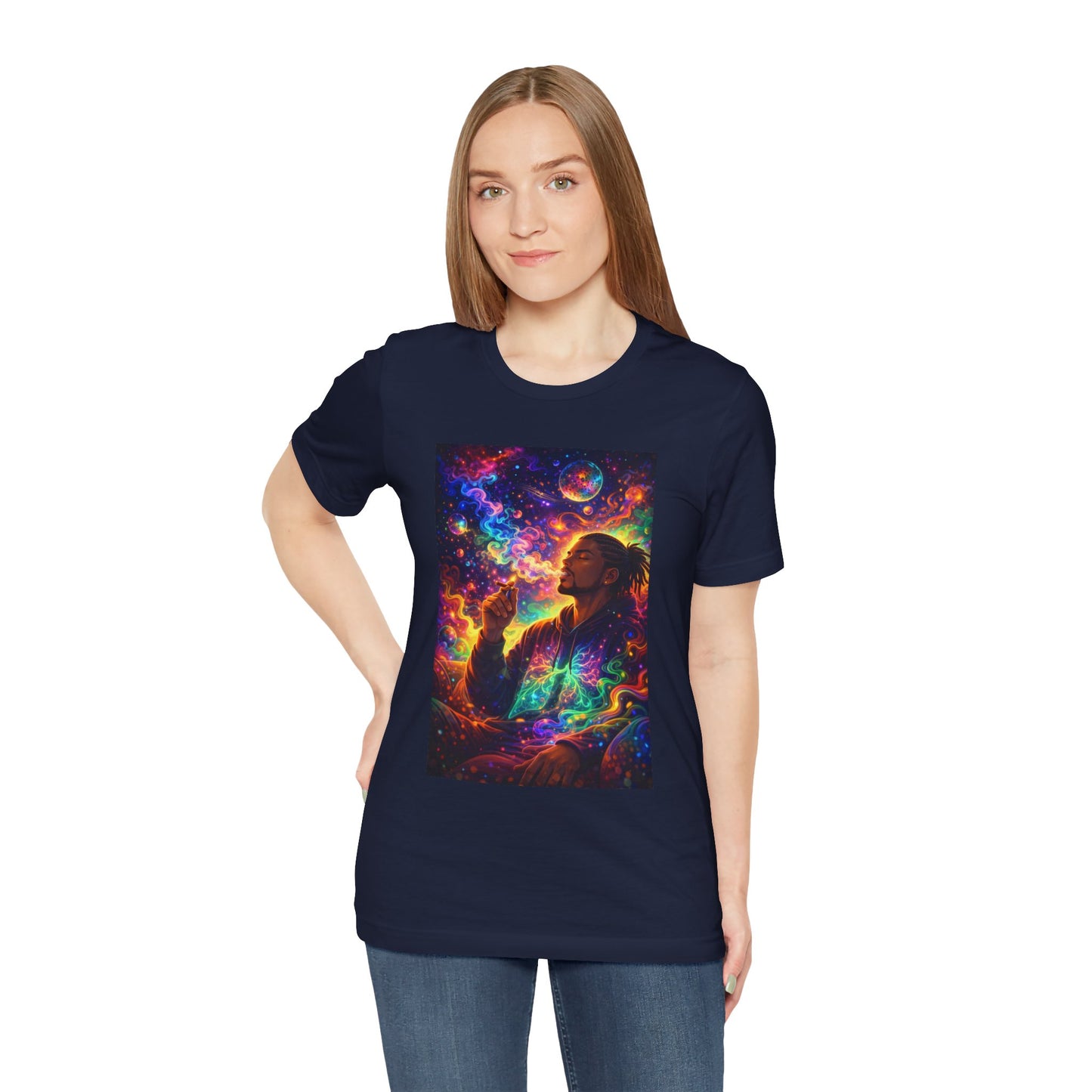 Psychedelic Session T-Shirt — Cosmic Portrait Graphic Tee