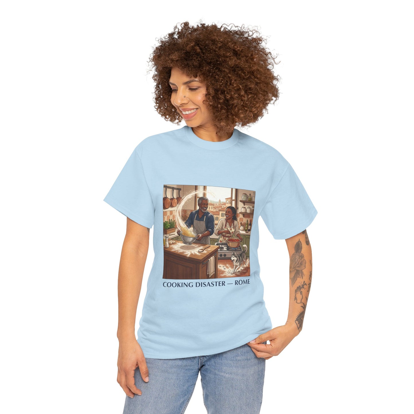 T-Shirt — 'Cooking Disaster — Rome' Illustrated Cooking Tee