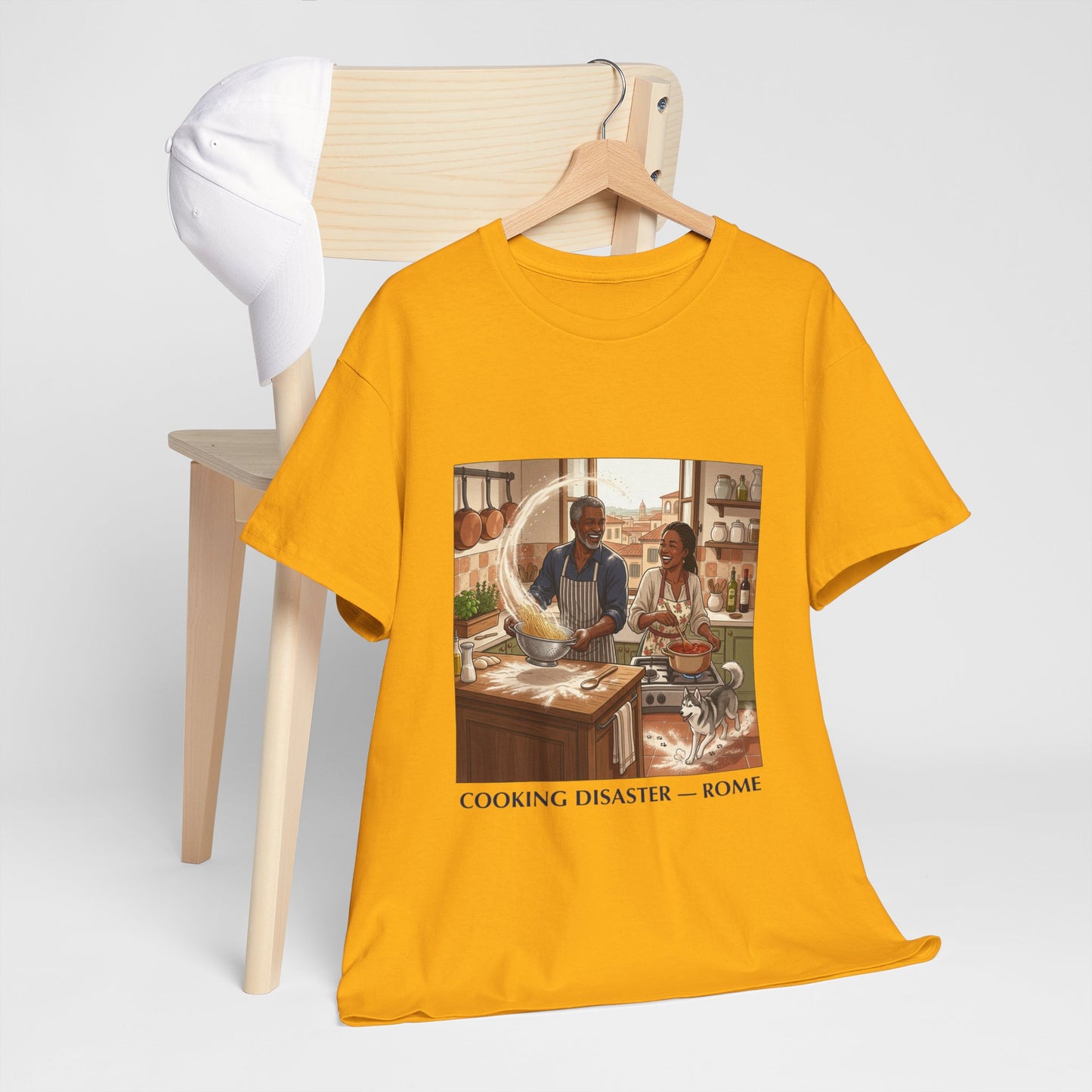 T-Shirt — 'Cooking Disaster — Rome' Illustrated Cooking Tee