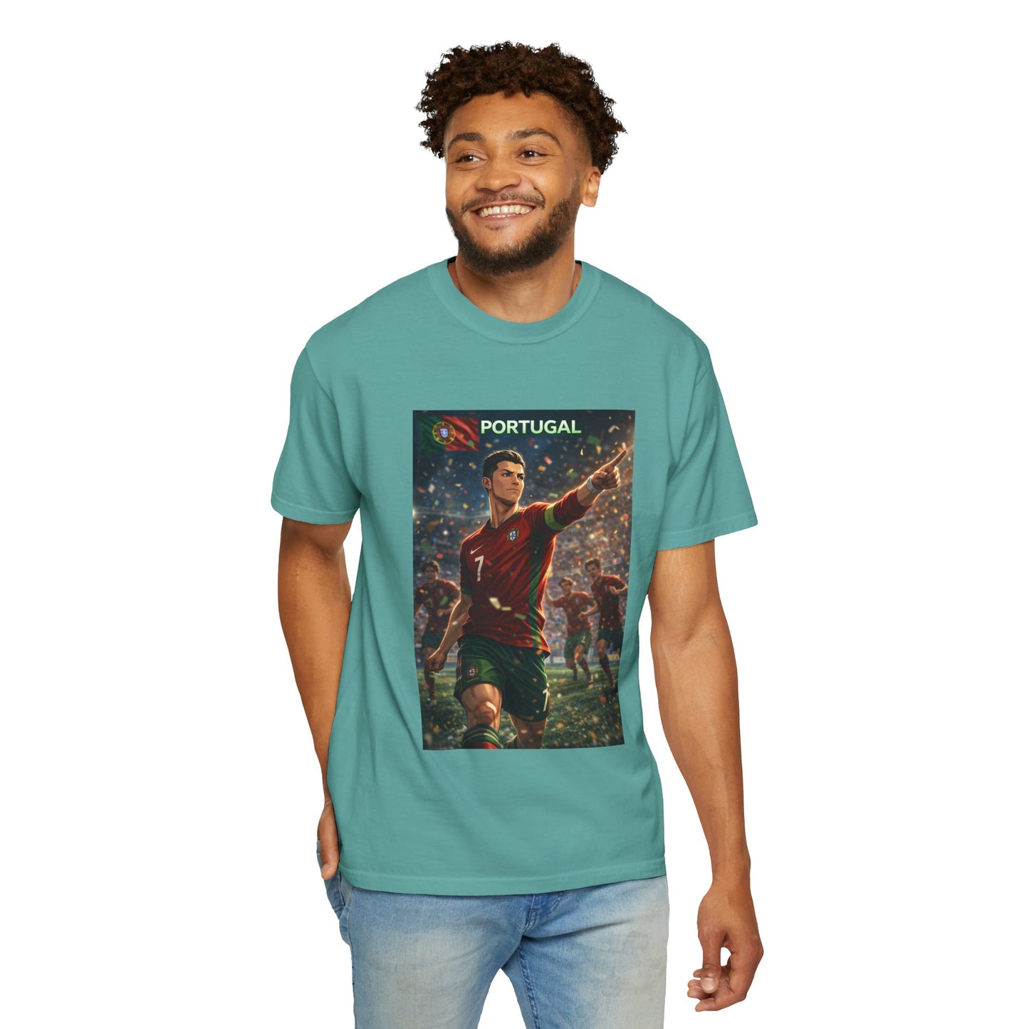 Portugal Soccer Poster T-Shirt — Cristiano Ronaldo Tribute Tee