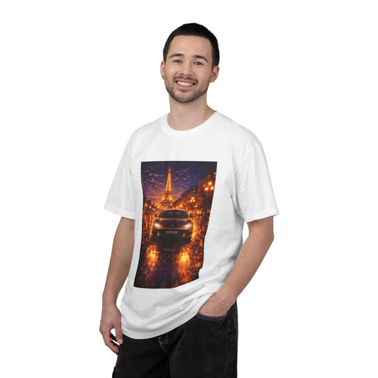 Paris Night Drive T-Shirt — Eiffel Tower Car Scene