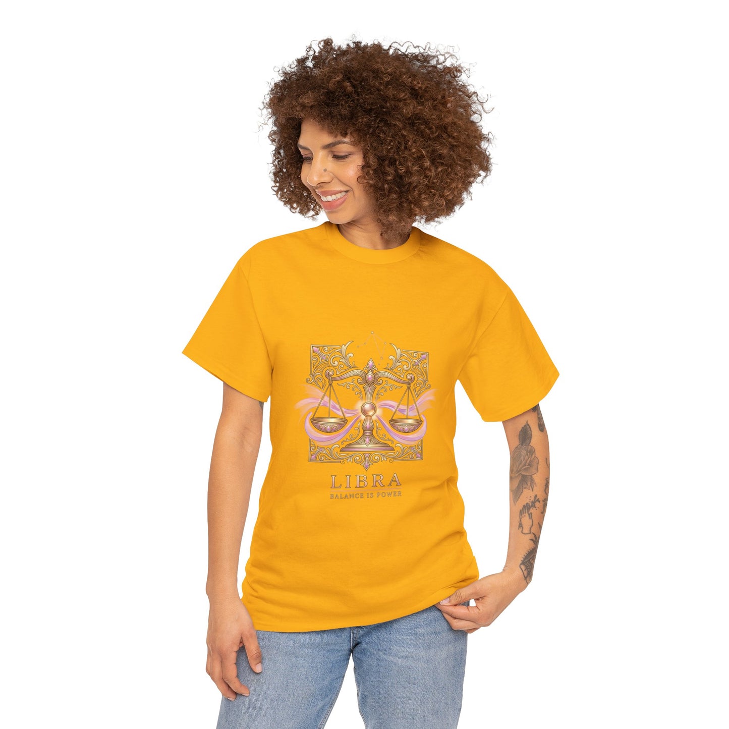 Libra Scales T‑Shirt — Zodiac Balance Is Power Tee
