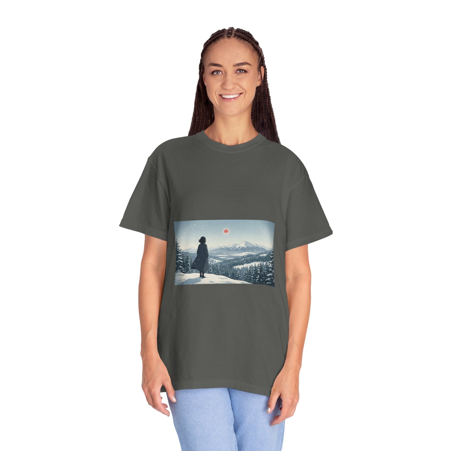 T-Shirt — Wanderer in Snowy Mountains Graphic Tee