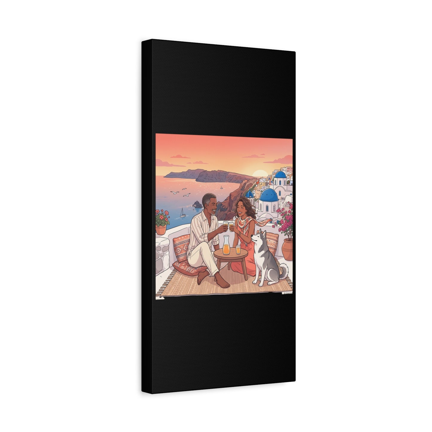 Santorini, Greece – “Sunset Serenade - Matte Canvas, Stretched, 1.25"